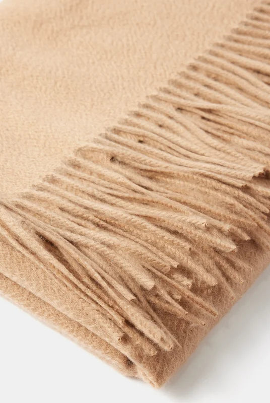 Nadia cashmere Scarf - Dark Camel