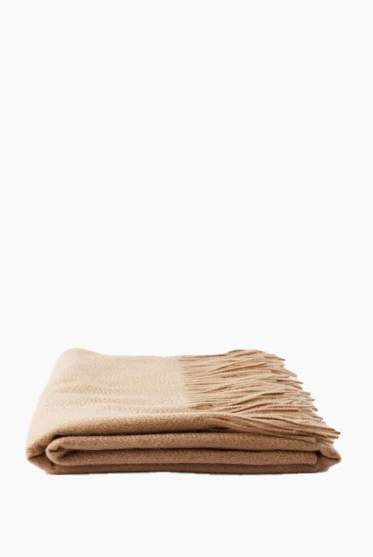 Nadia cashmere Scarf - Dark Camel