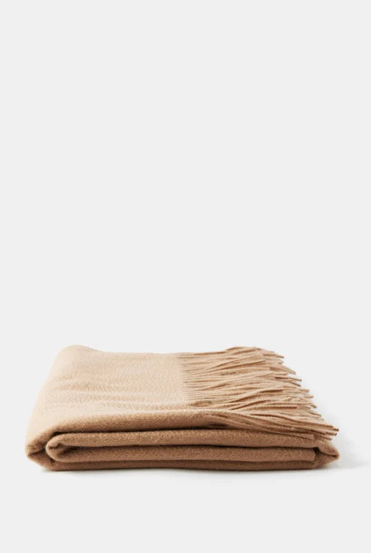 Nadia cashmere Scarf - Dark Camel