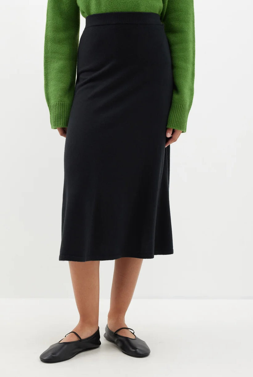 Allison cashmere Skirt - Black