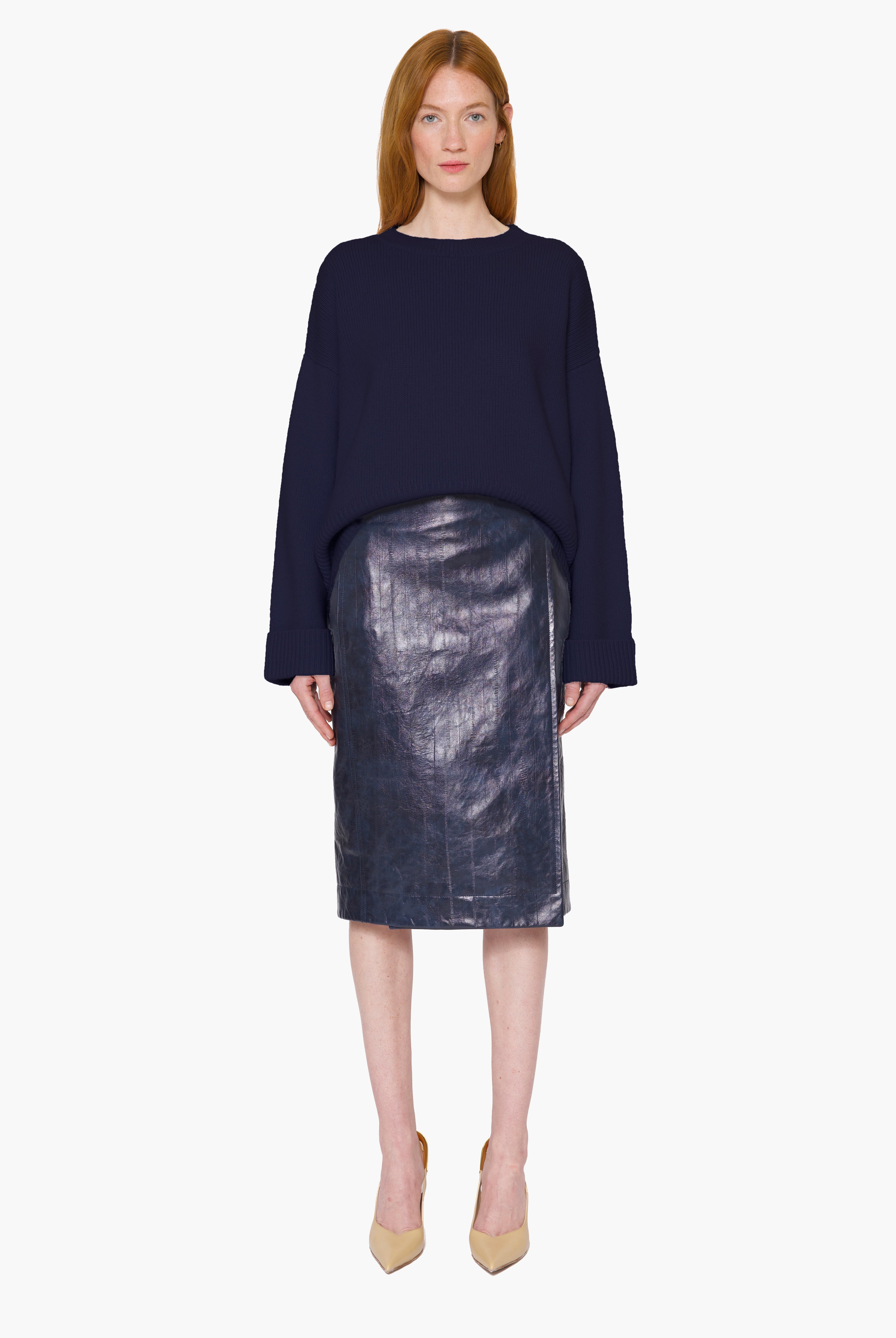 Knightsbridge cashmere Sweater - Navy – front view