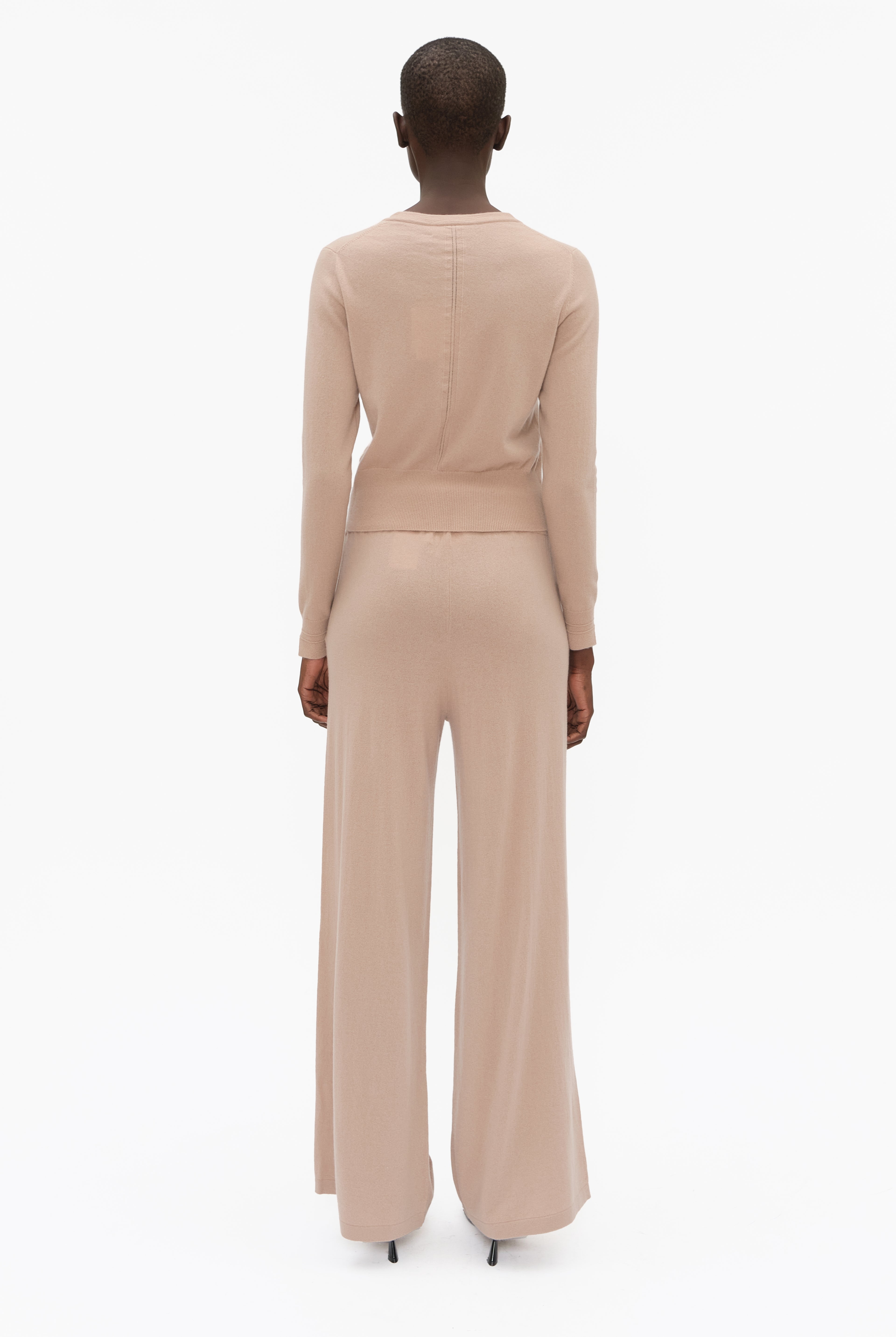 Bomore cashmere Trousers - Rose Stone – back view