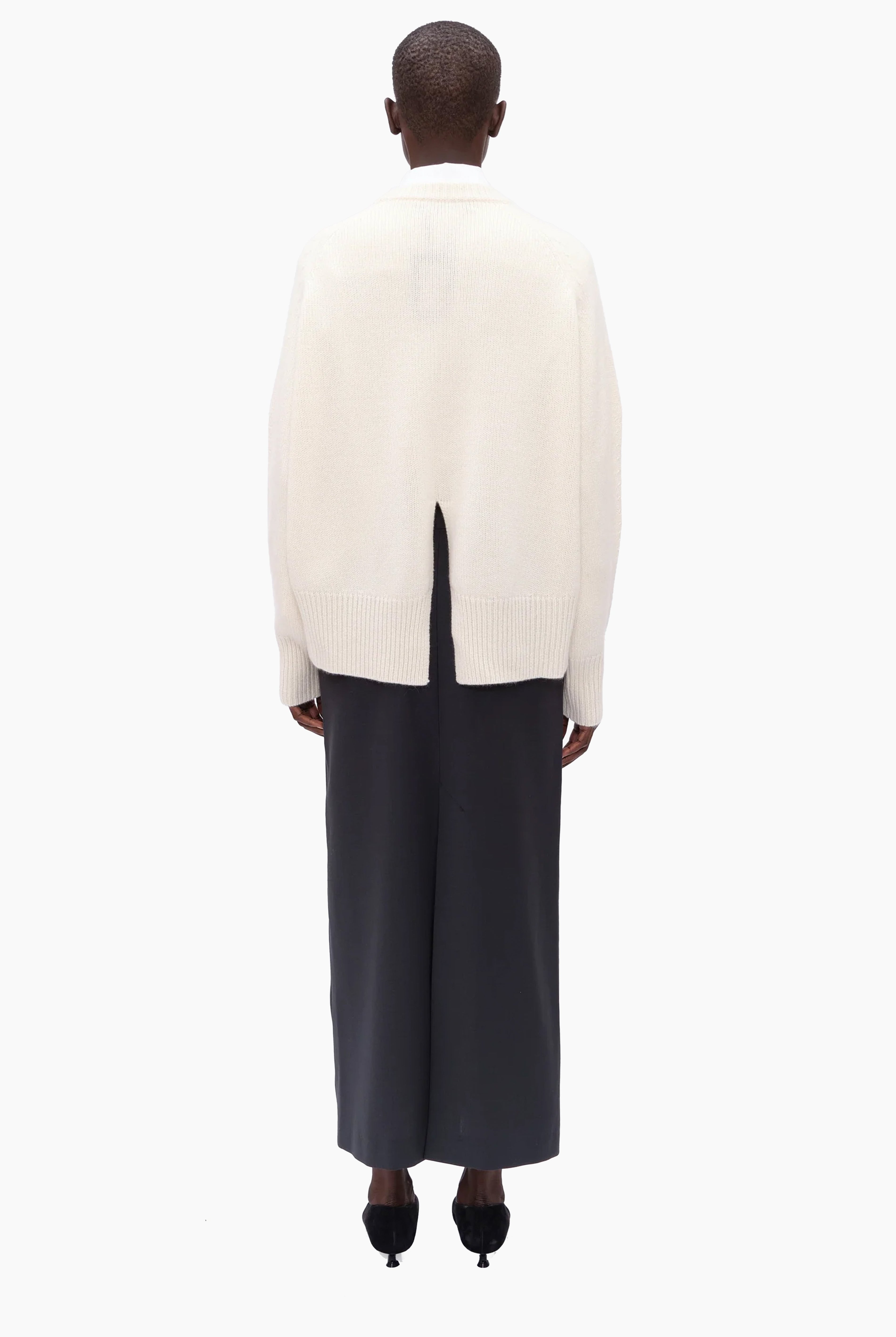 Bredin cashmere Sweater - Ivory – back view