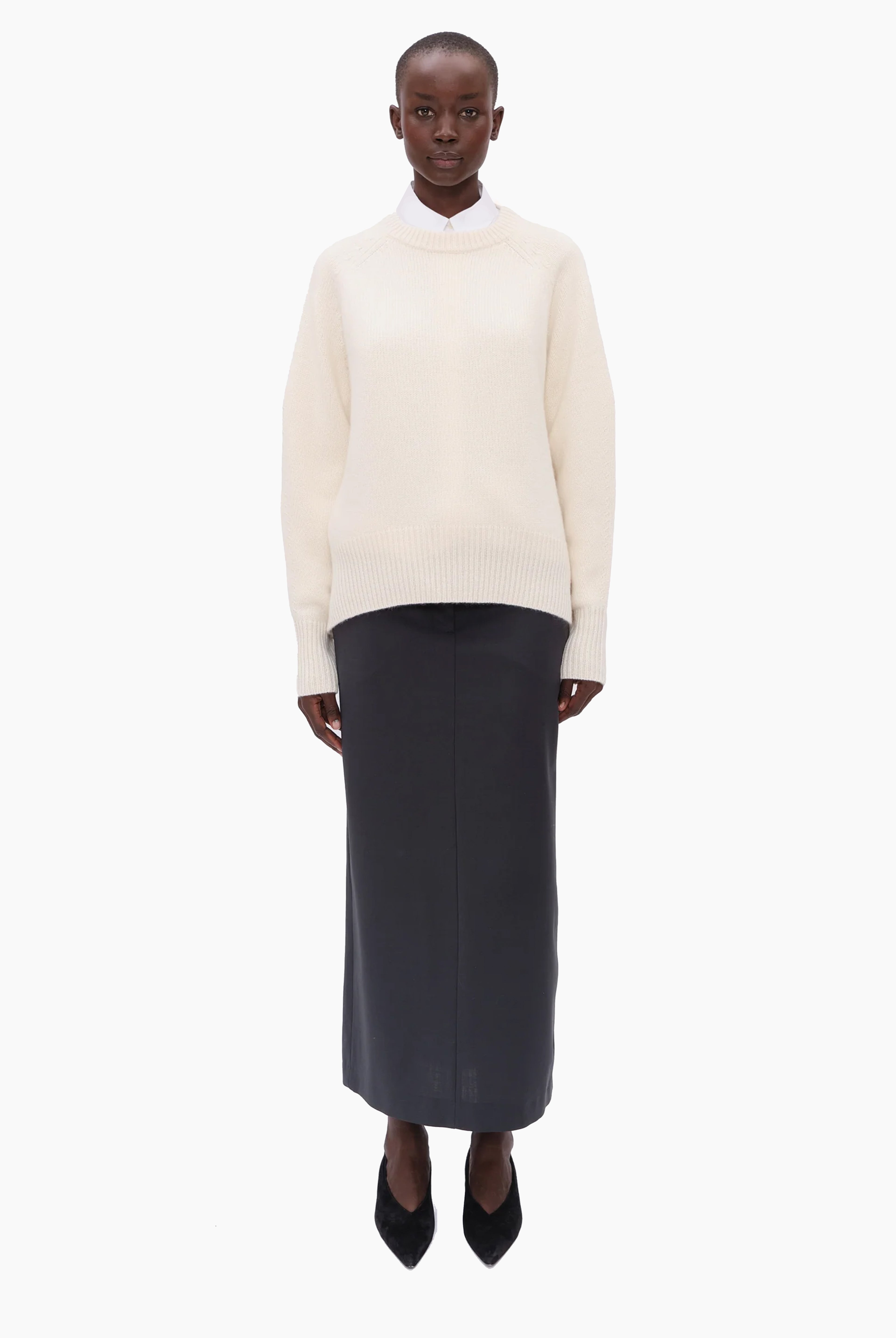Bredin cashmere Sweater - Ivory – front view