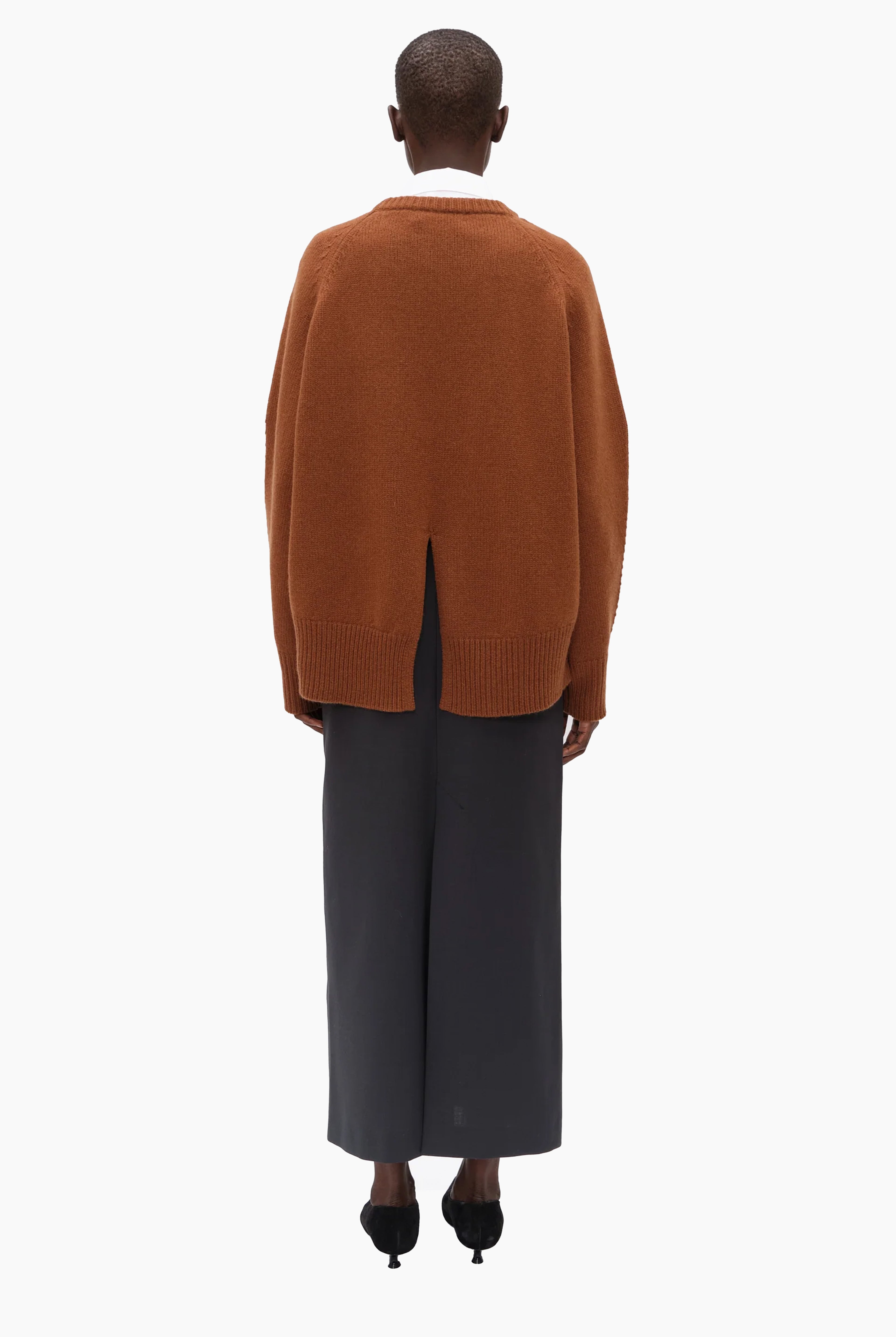 Bredin cashmere Sweater - Mahogany – back view