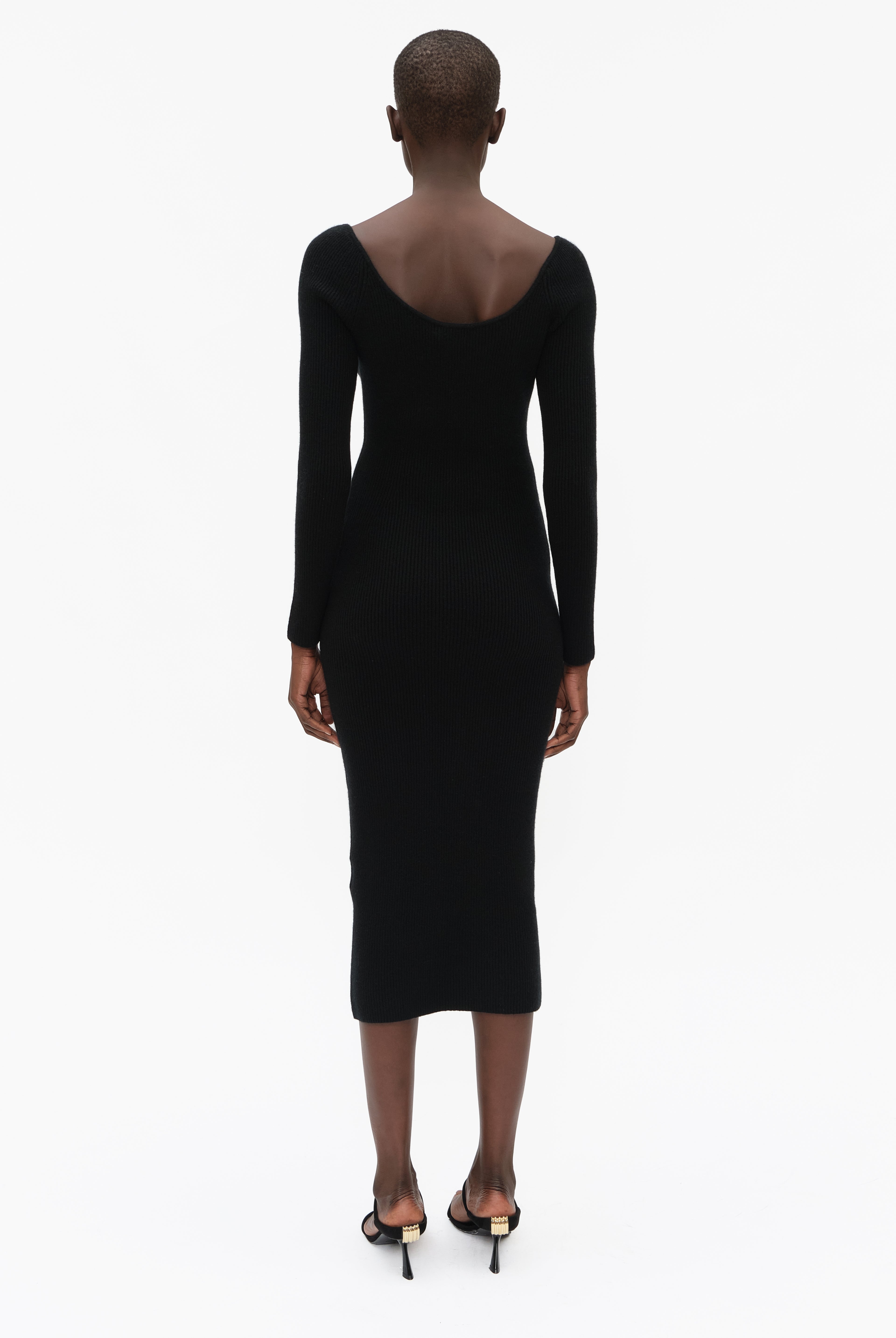 Bridgewater cashmere Dress - Black – back view
