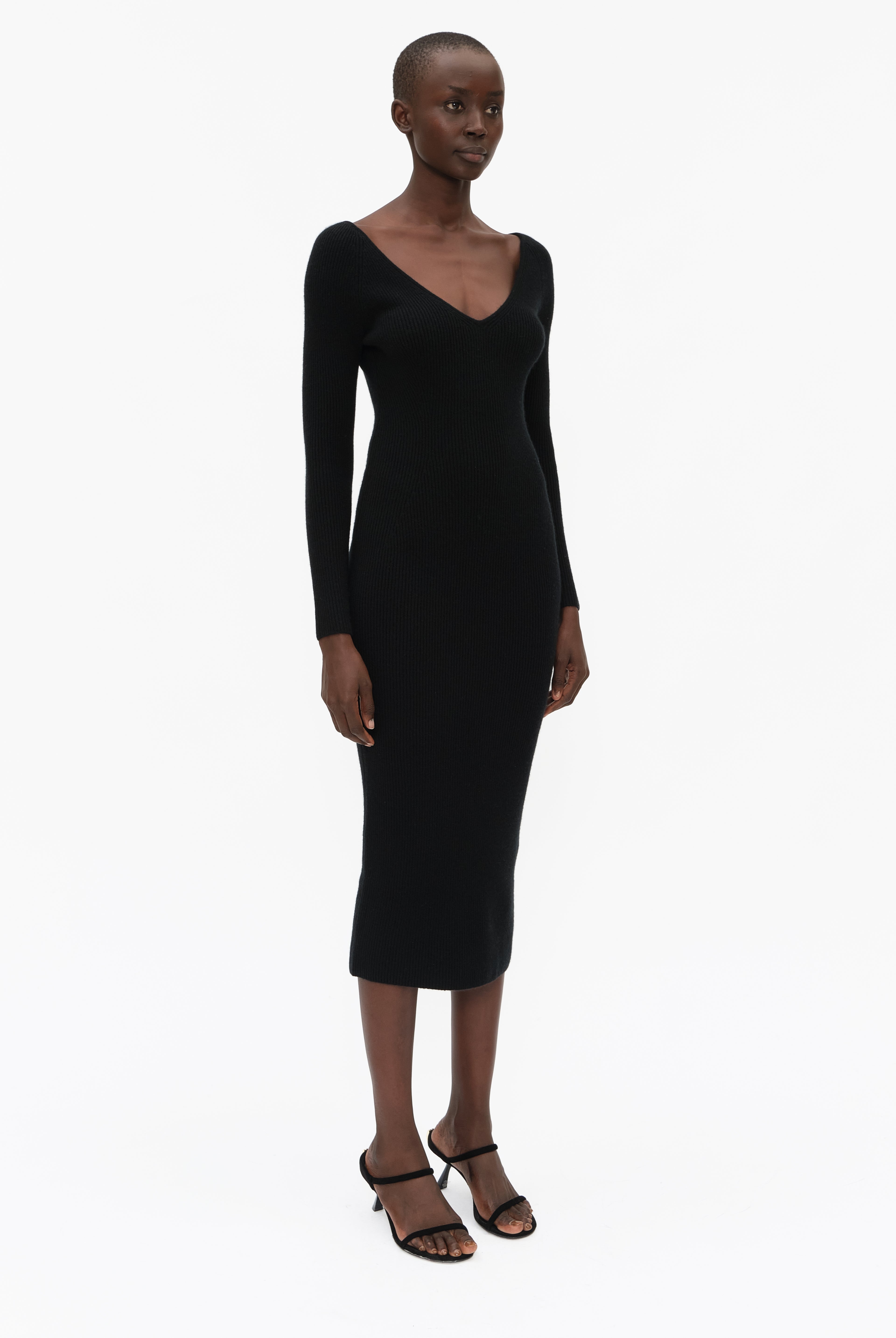 Bridgewater cashmere Dress - Black – side view