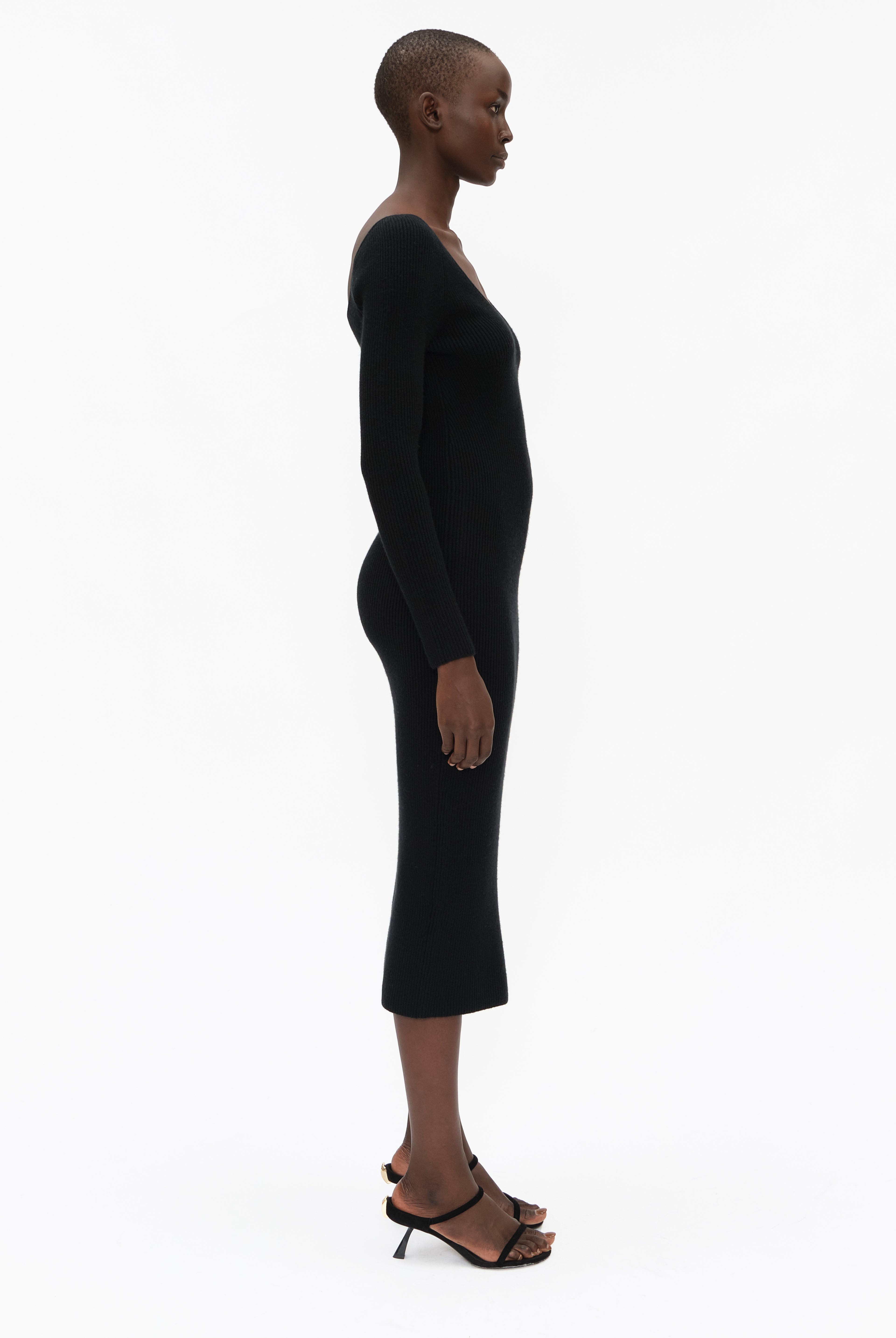 Bridgewater cashmere Dress - Black – side view