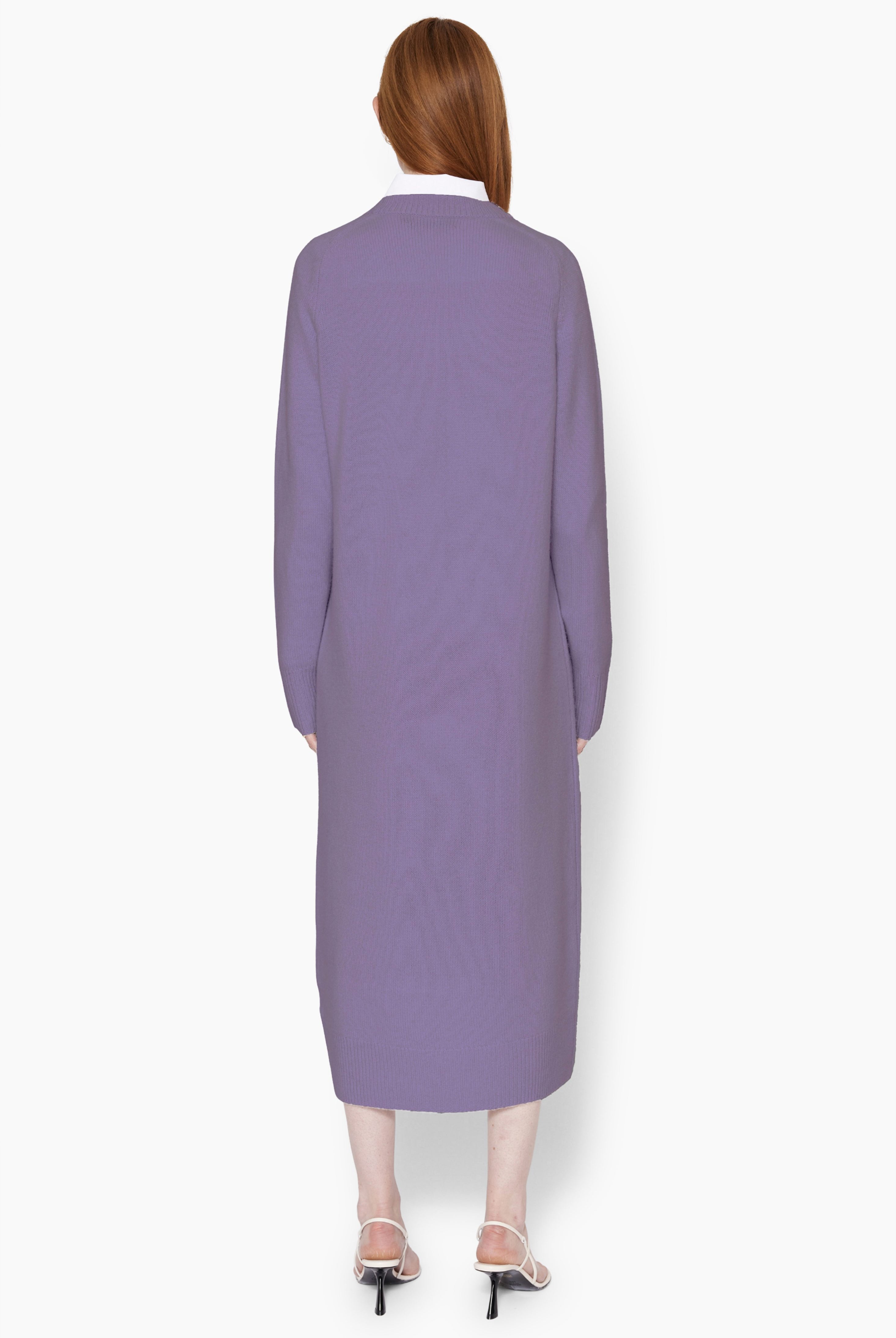 Broadway cashmere Dress - Purple Moon – back view