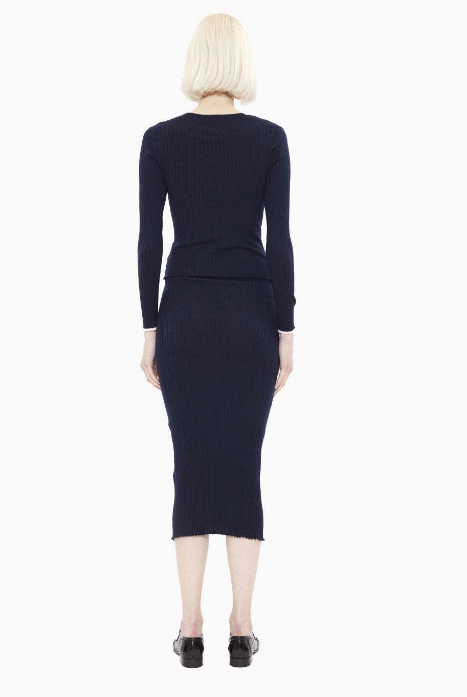 New Cami cashmere Cardigan - Navy – back view