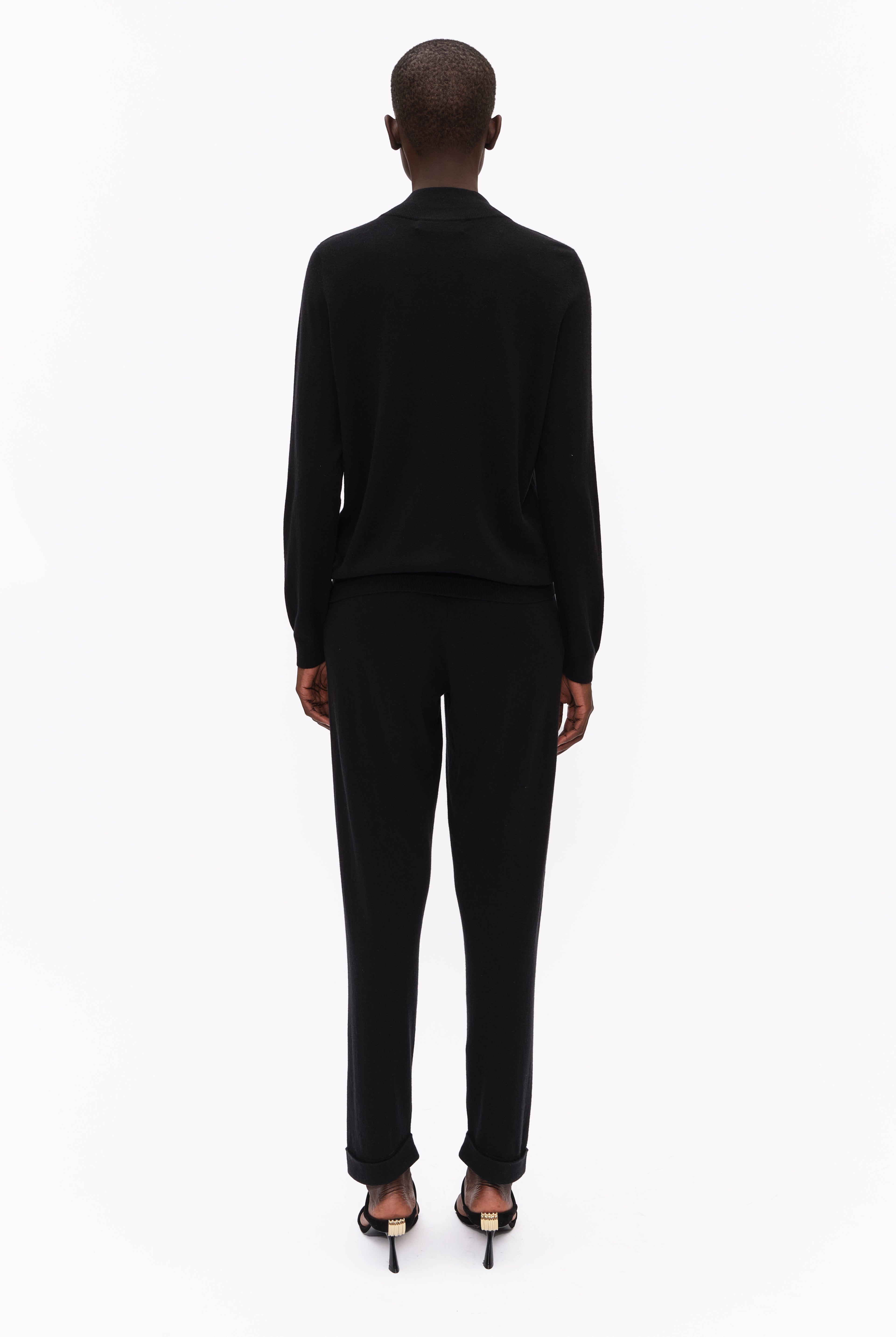 Claudia cashmere Sweater - Black – back view