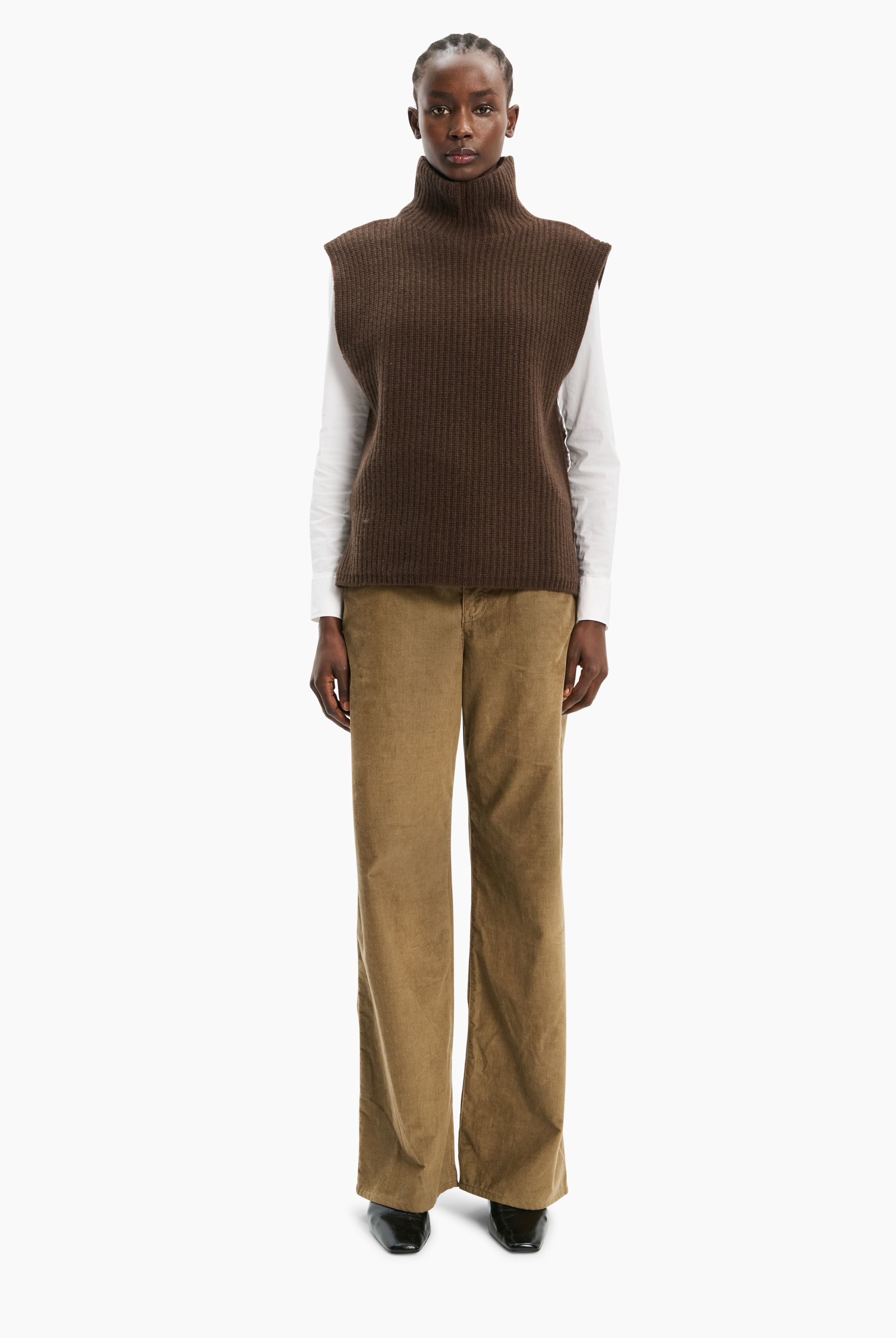 Amalfi cashmere Vest - Ebony