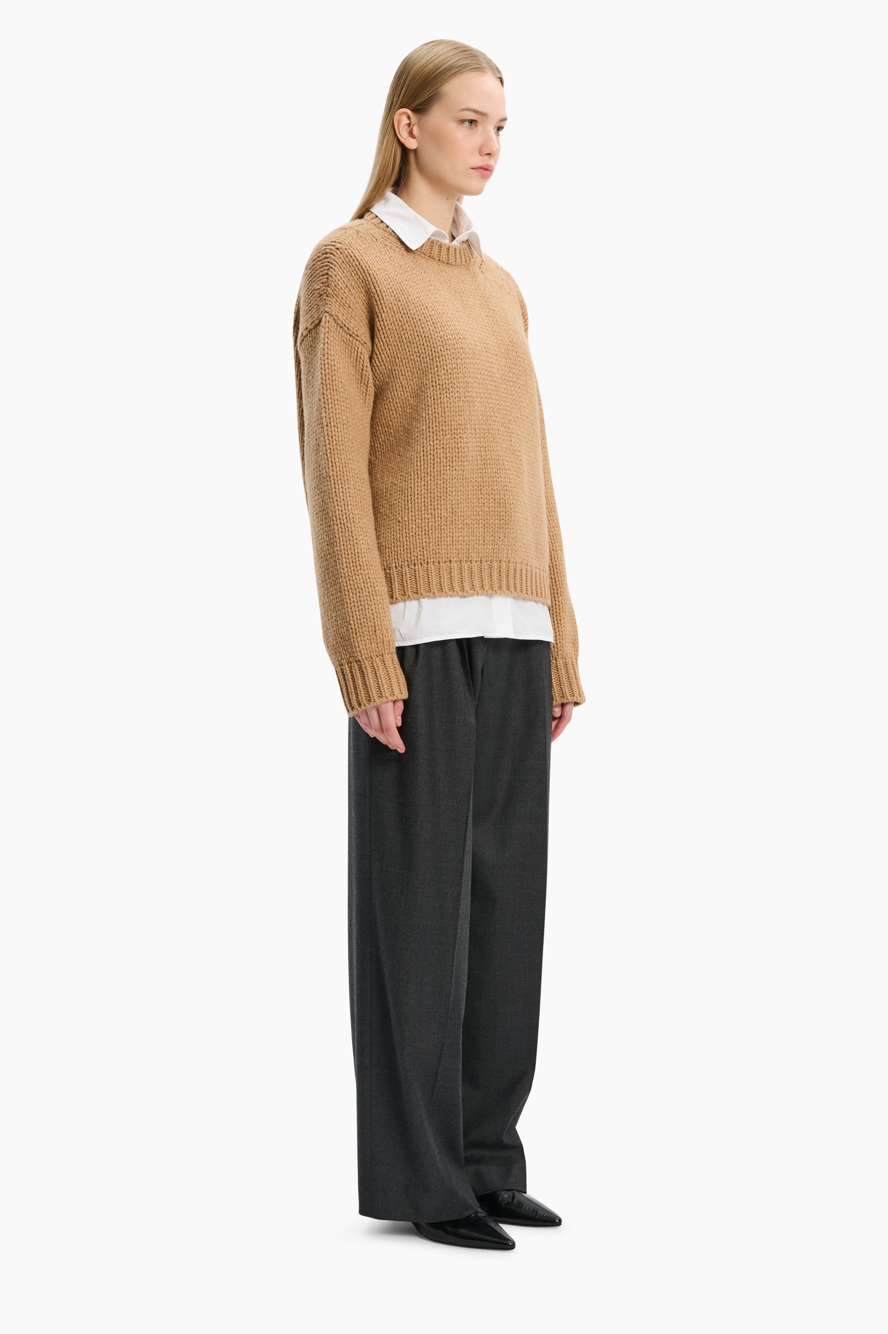 Ilchester cashmere Sweater - Chinchilla – side view