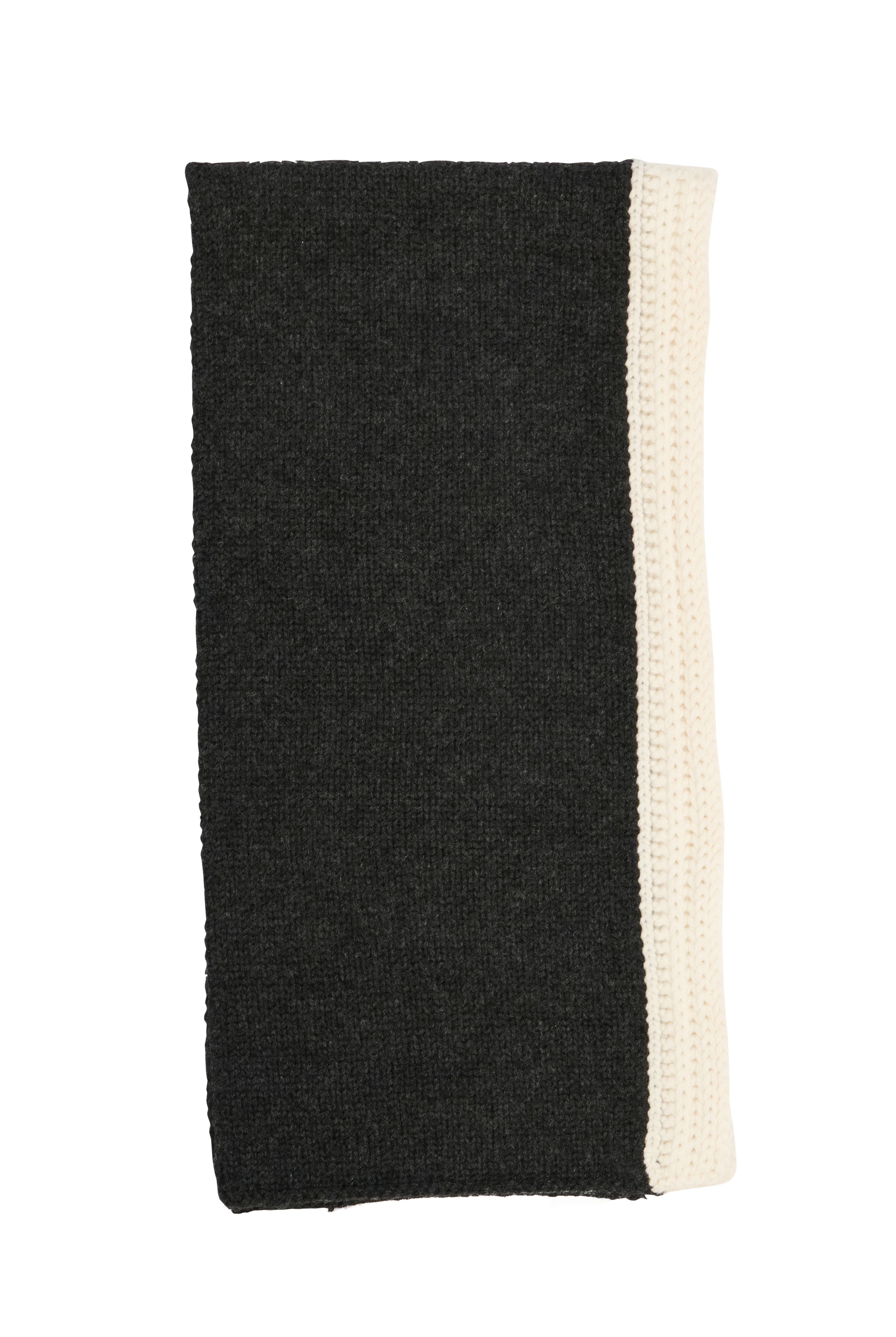 Maple cashmere Scarf - Dark Charcoal