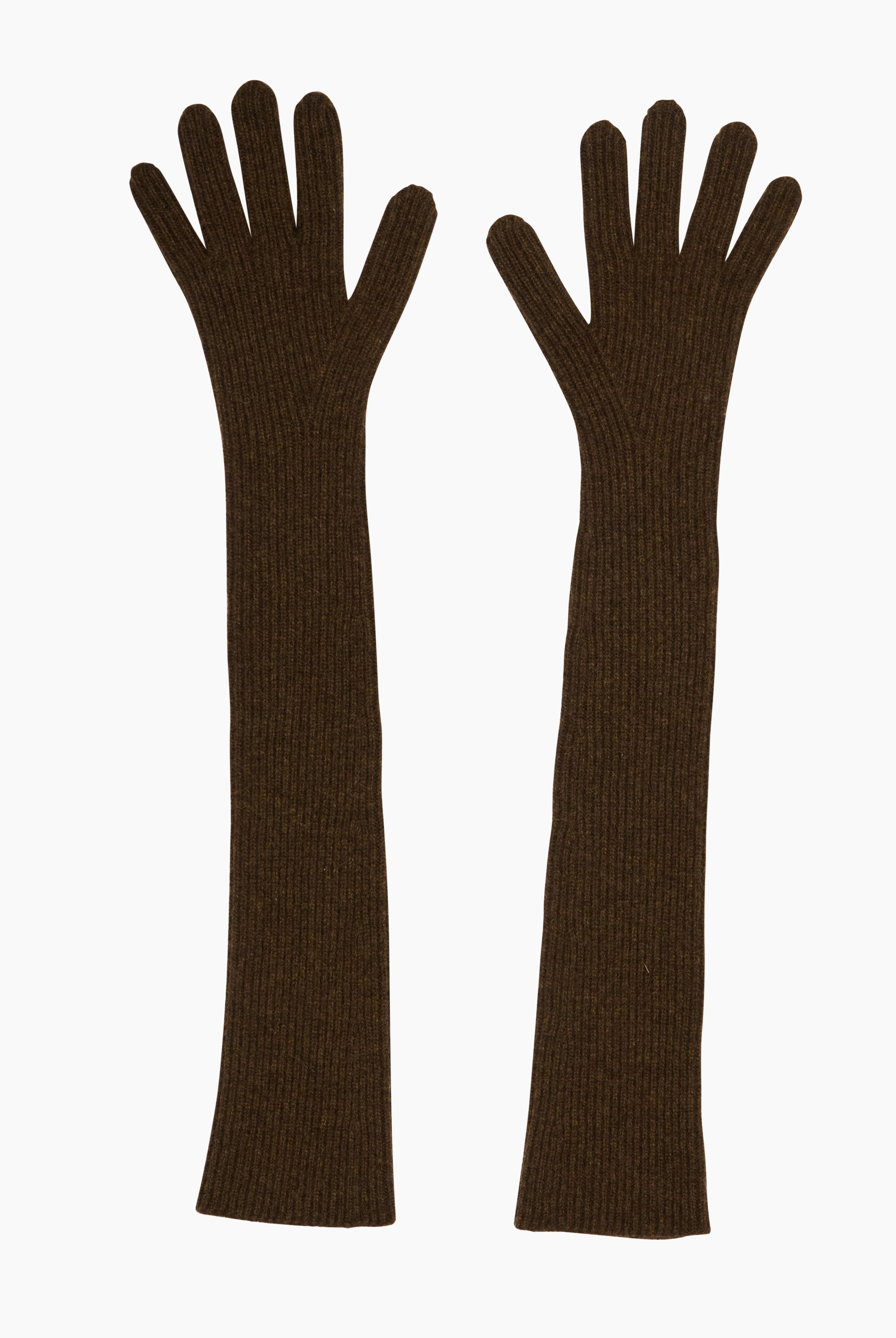 New Jessie cashmere Gloves - Brown Wood