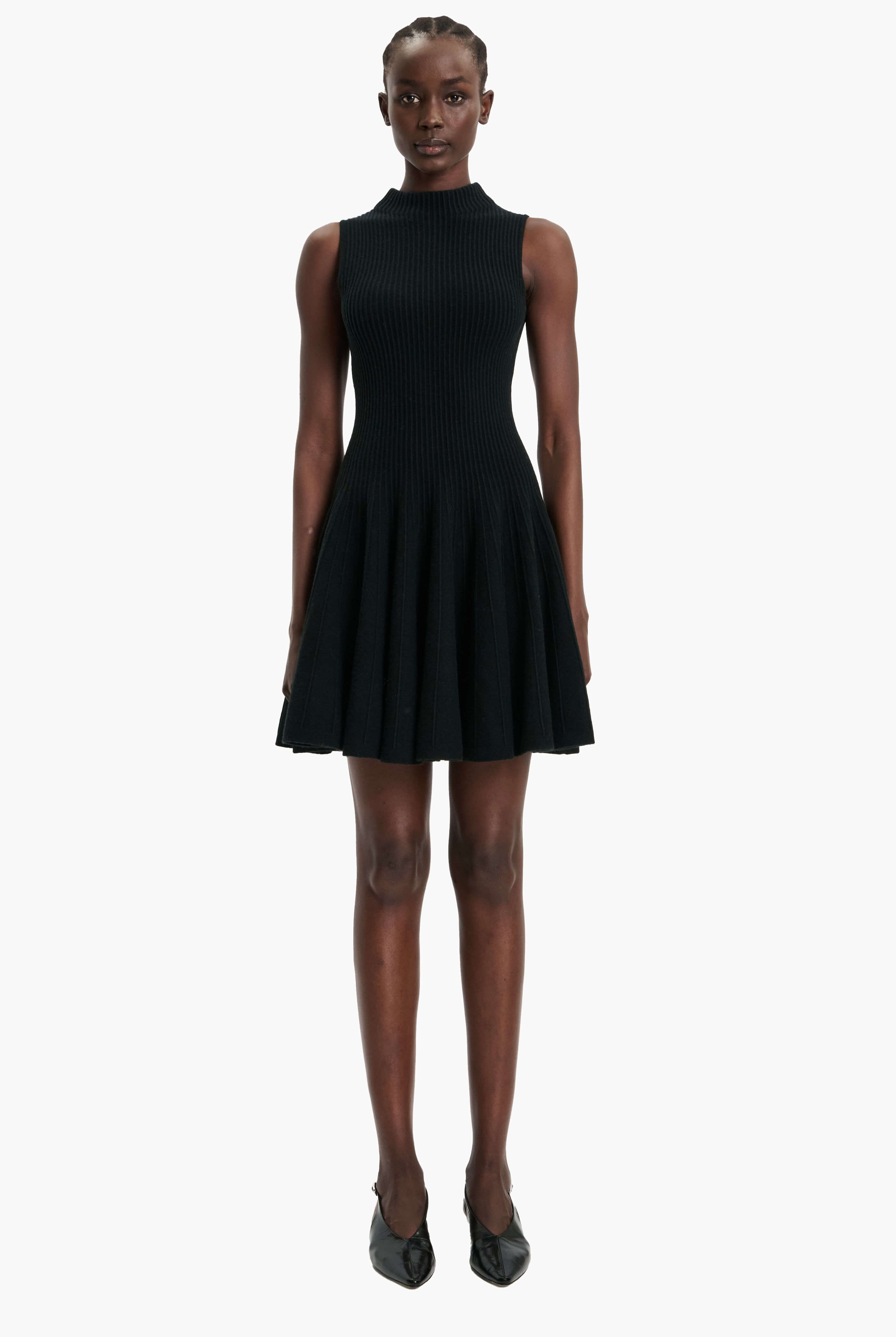 Darla cashmere Dress - Black – front view