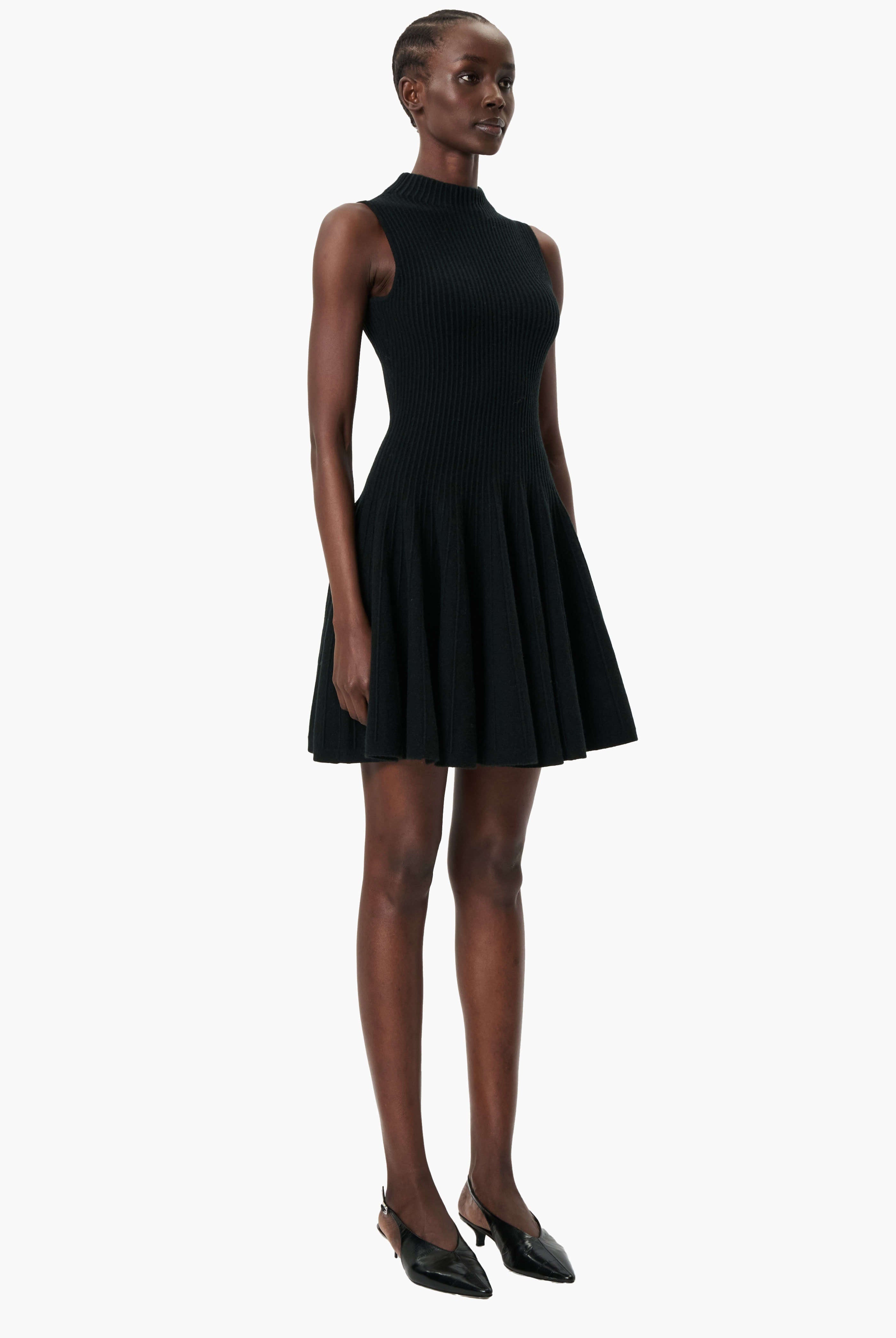 Darla cashmere Dress - Black – side view