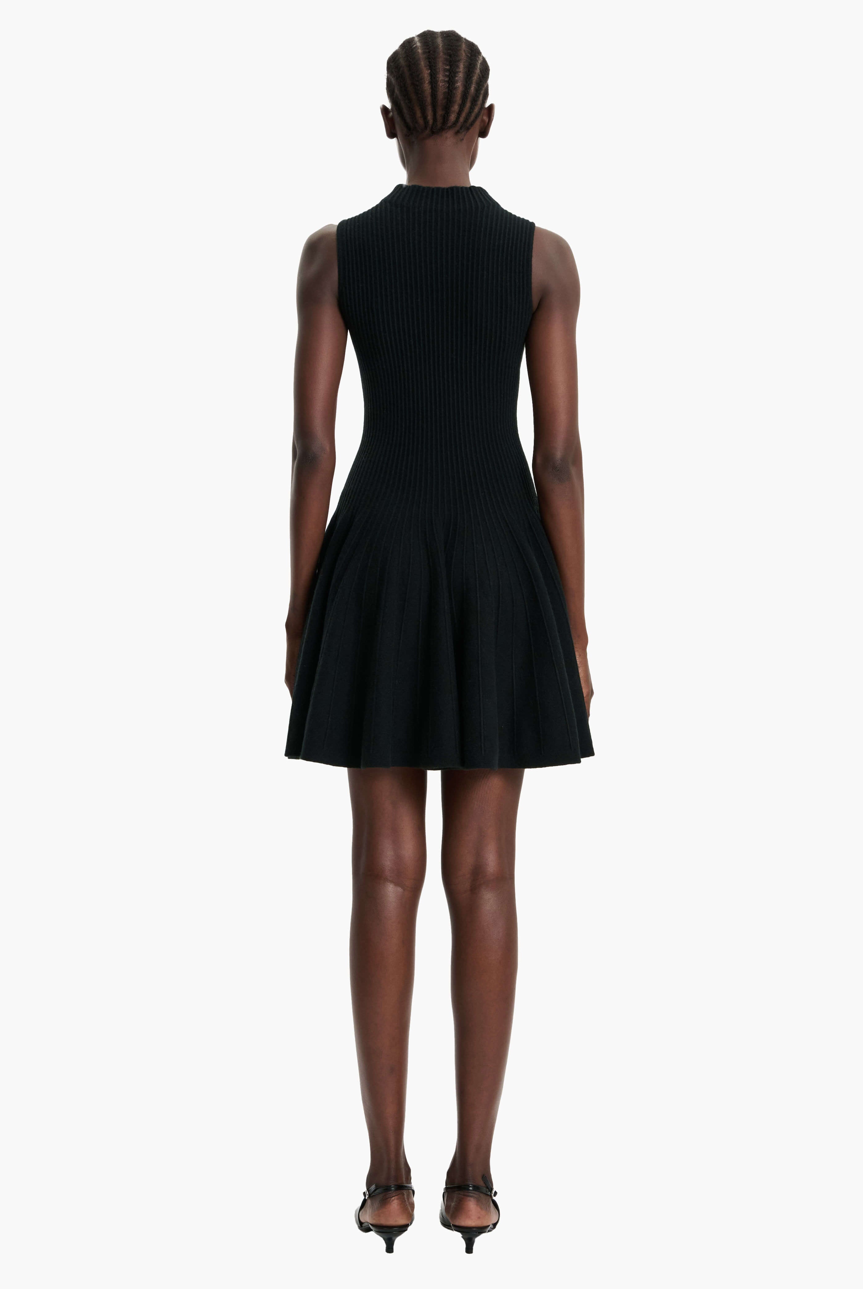Darla cashmere Dress - Black – back view