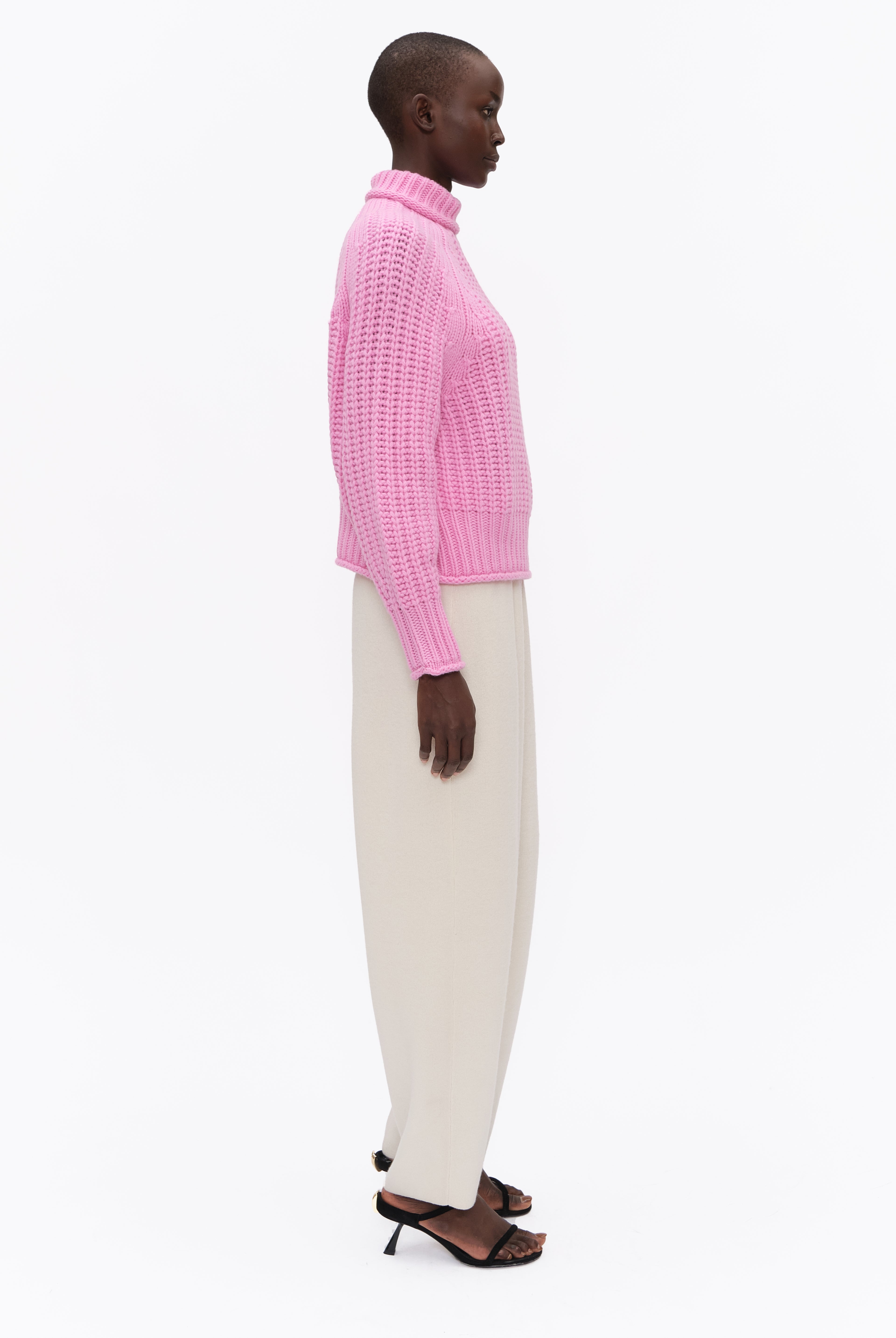 Ellis cashmere Sweater - Candy Floss – side view