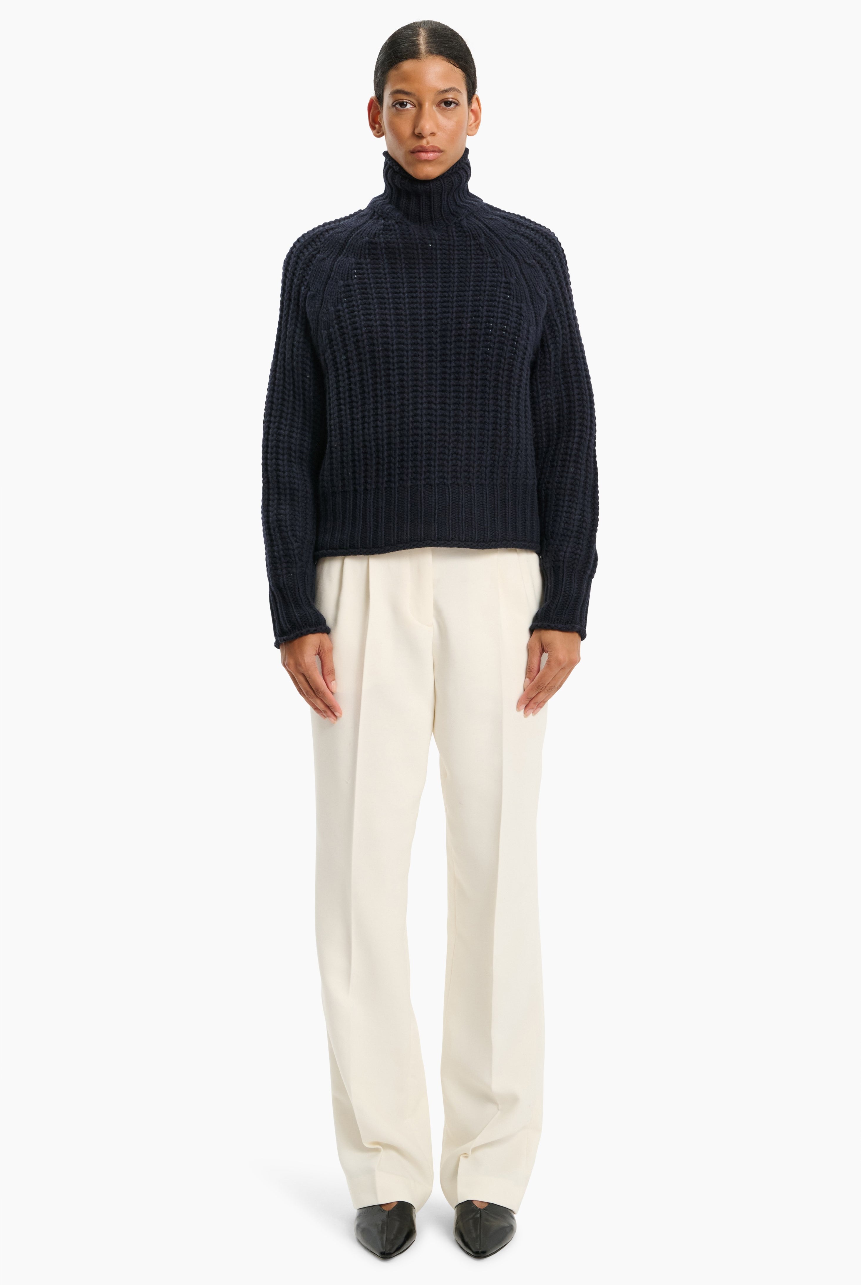 Ellis cashmere Sweater - Navy – front view