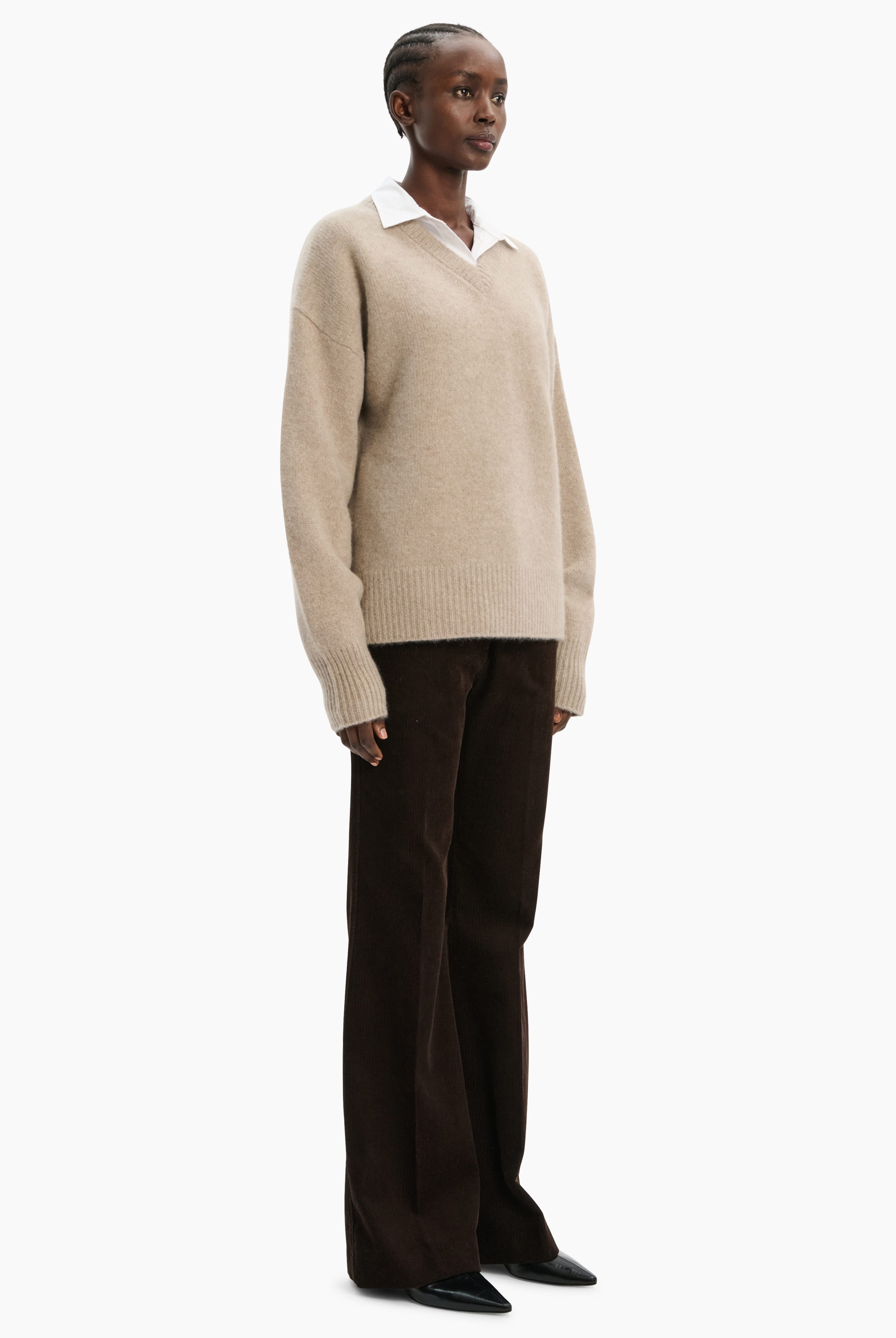 Estelle cashmere Sweater - Beige Melange