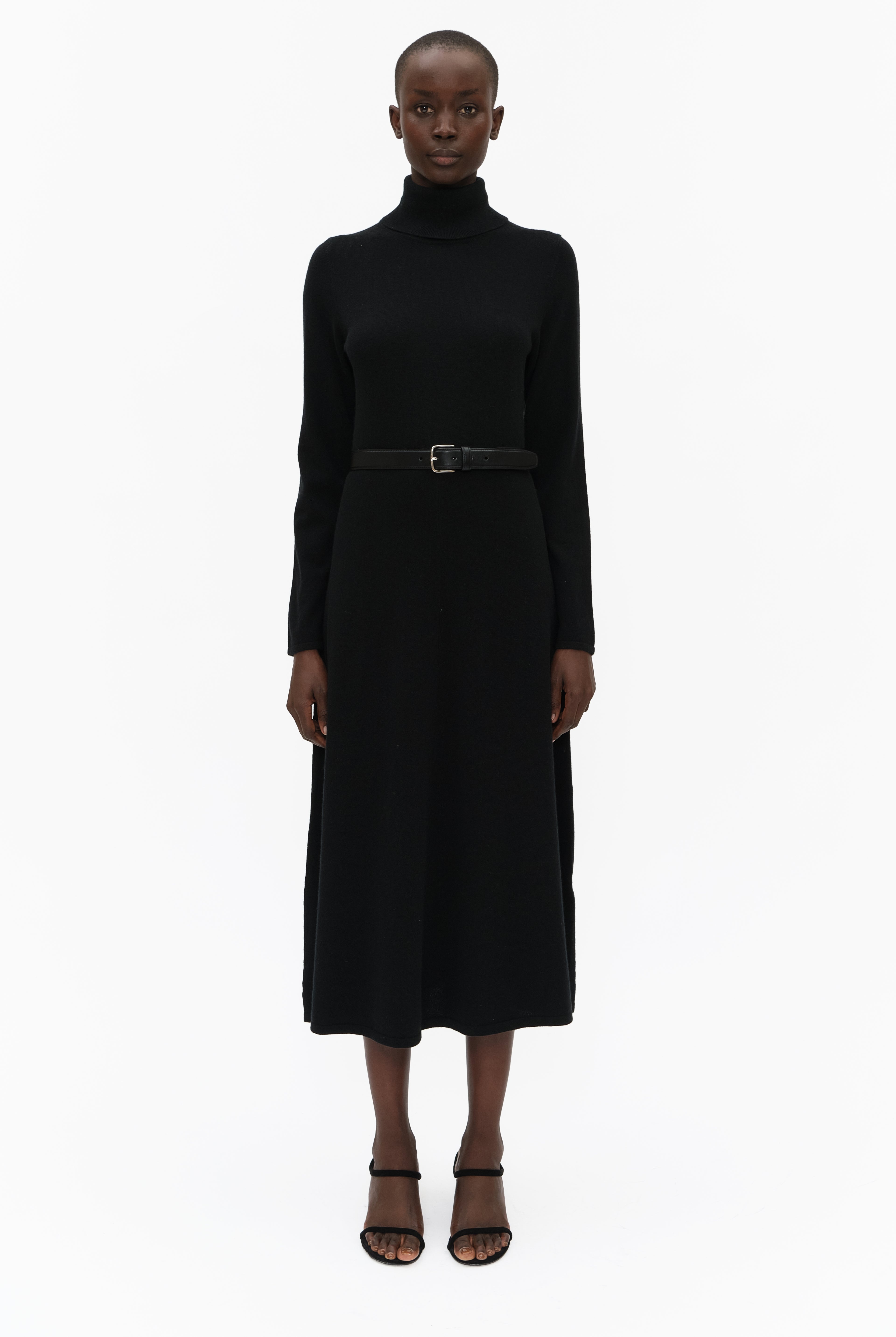 Hollywood cashmere Dress - Black – front view