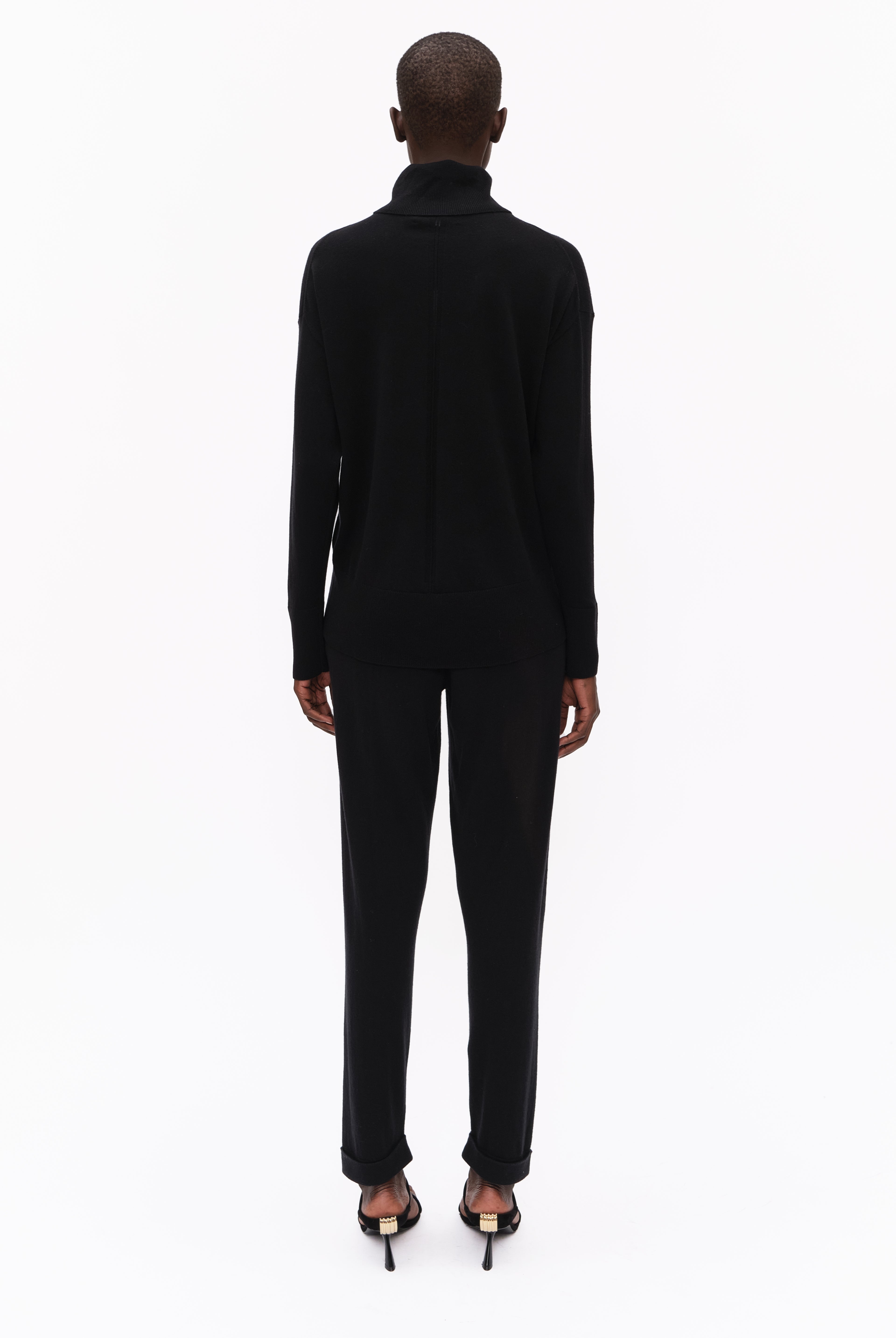 Jamie cashmere Sweater - Black – back view