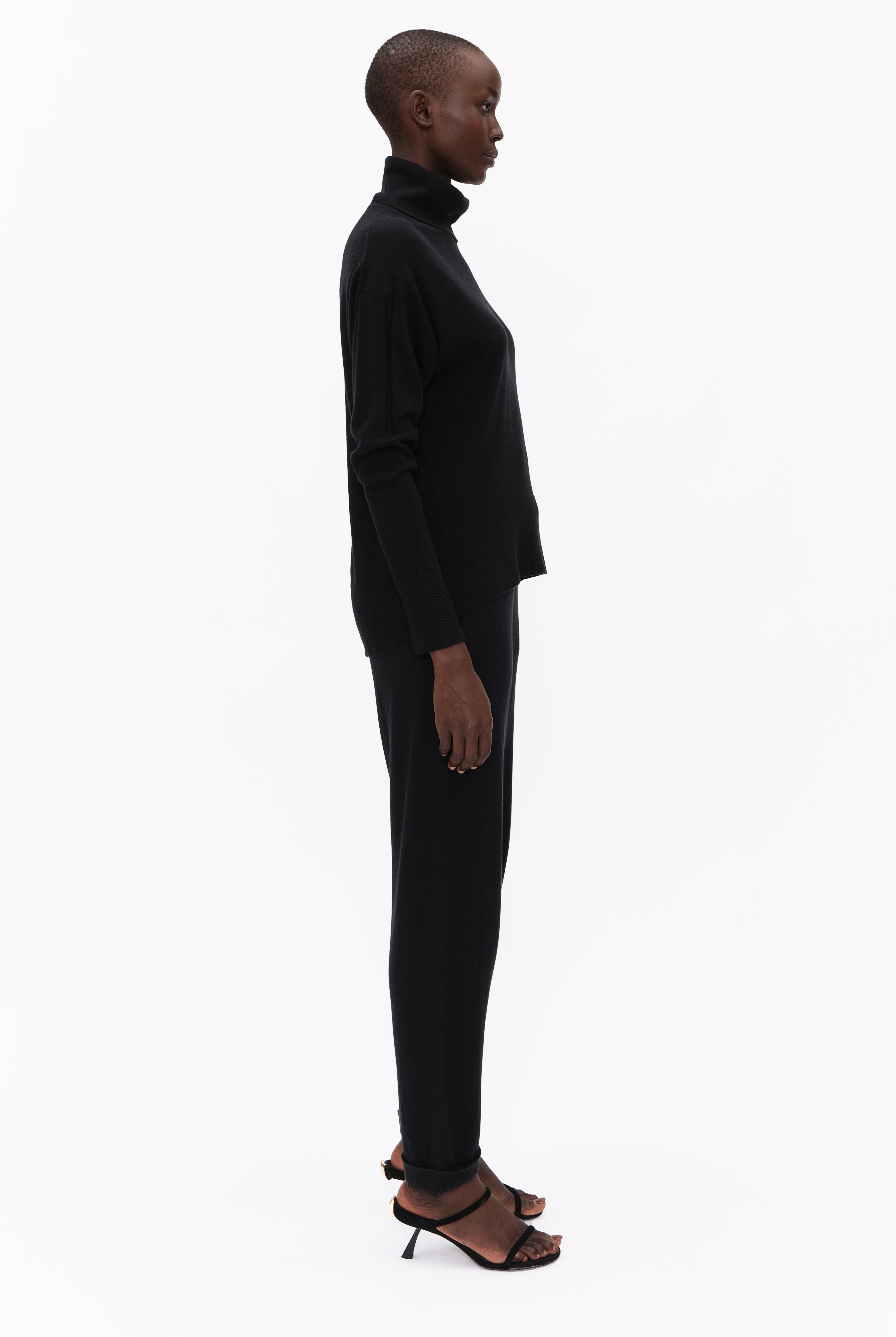 Jamie cashmere Sweater - Black – side view