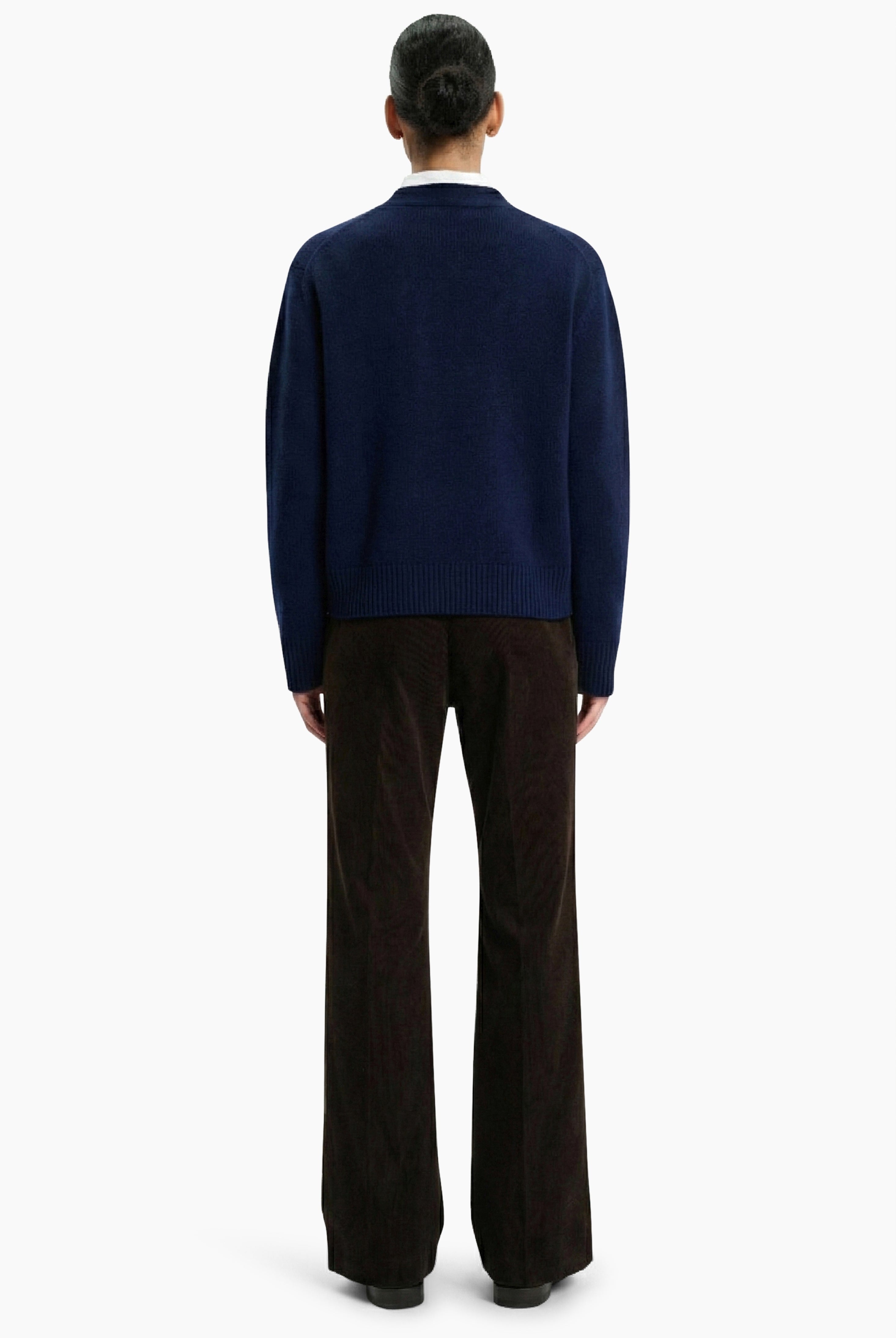 Janelle cashmere Cardigan - Navy – back view