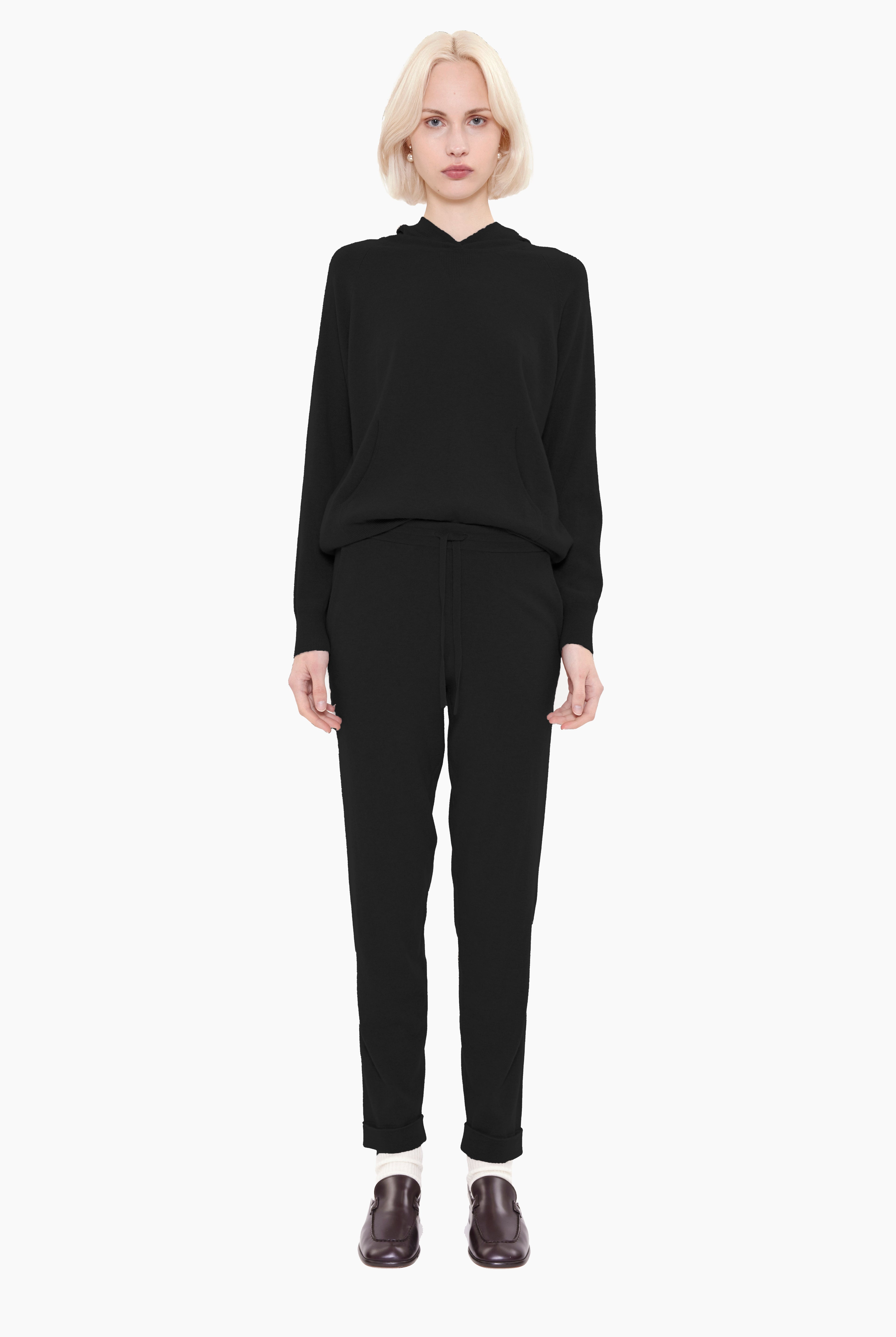Kingston cashmere Trousers - Black – front view