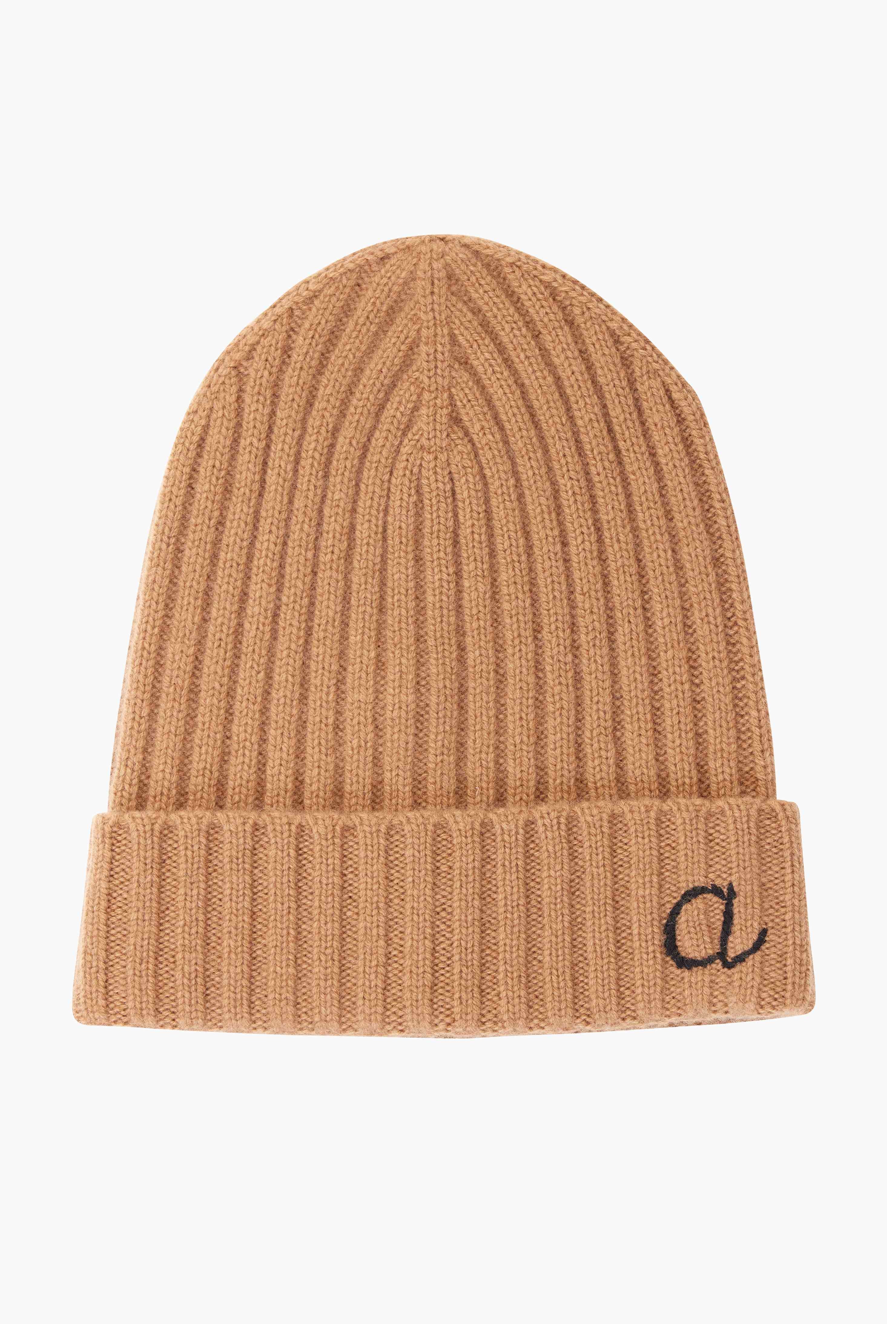 Megan cashmere Hat - Dark Camel