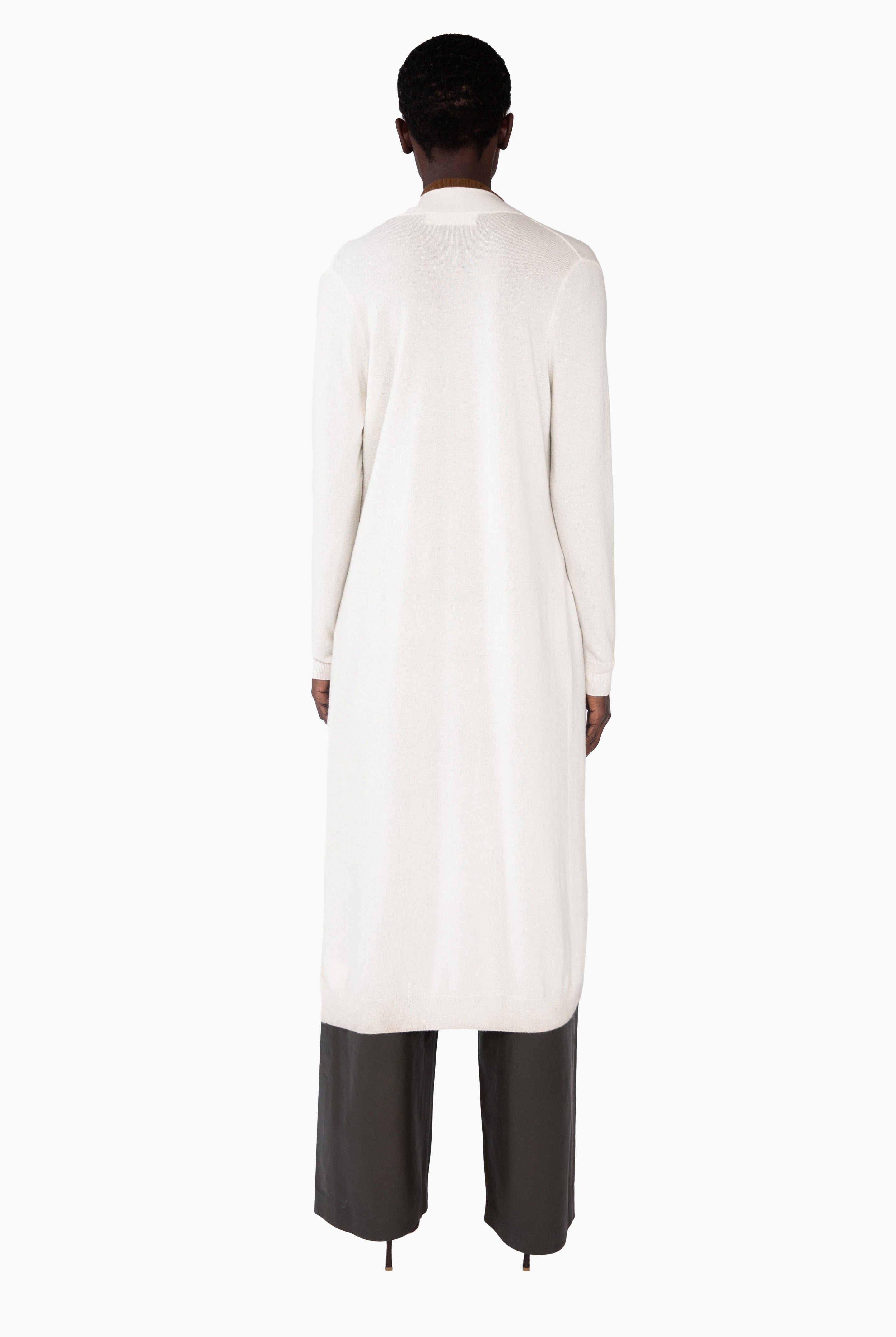 Belinda cashmere Cardigan - Ivory – back view