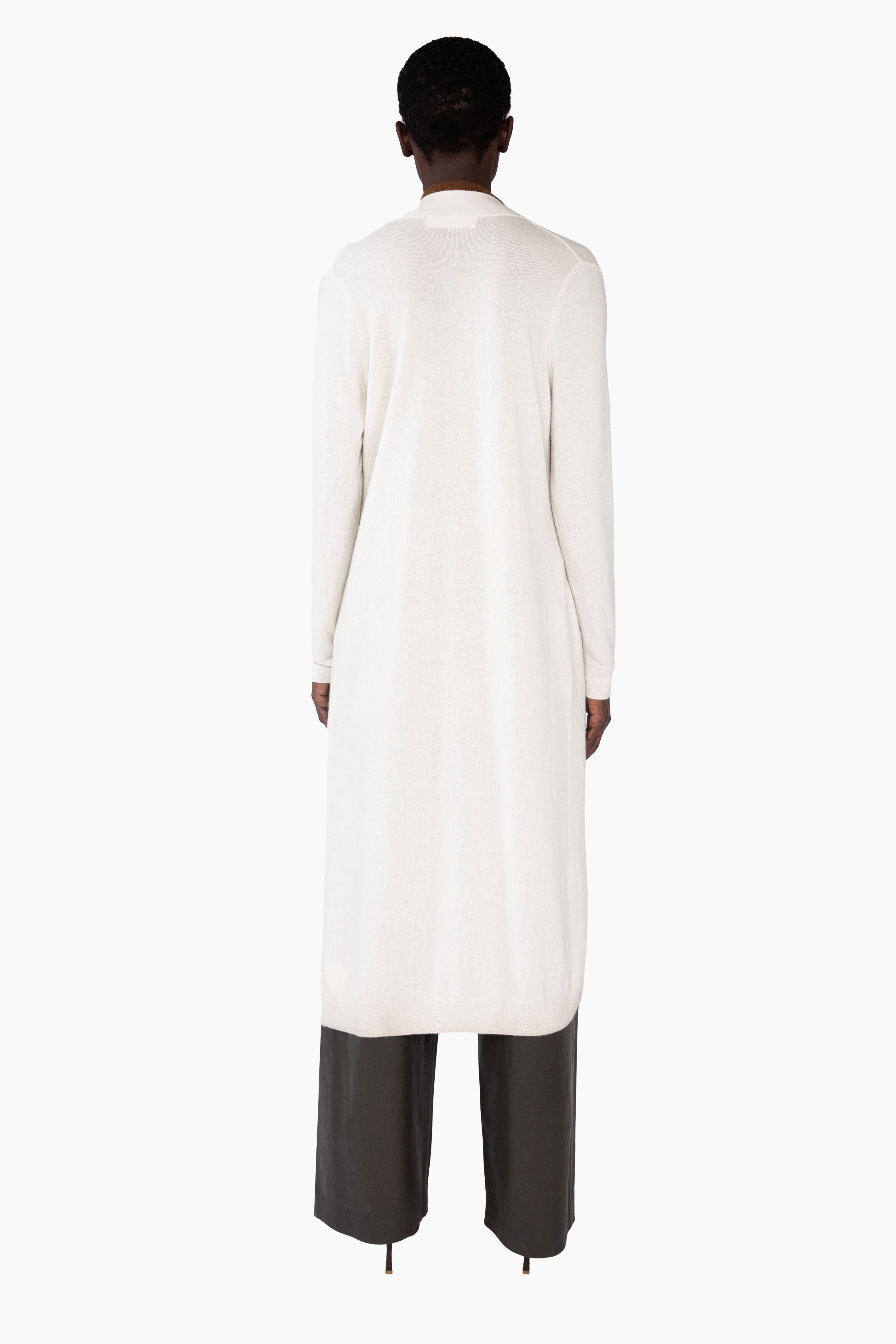 Belinda cashmere Cardigan - Ivory – back view