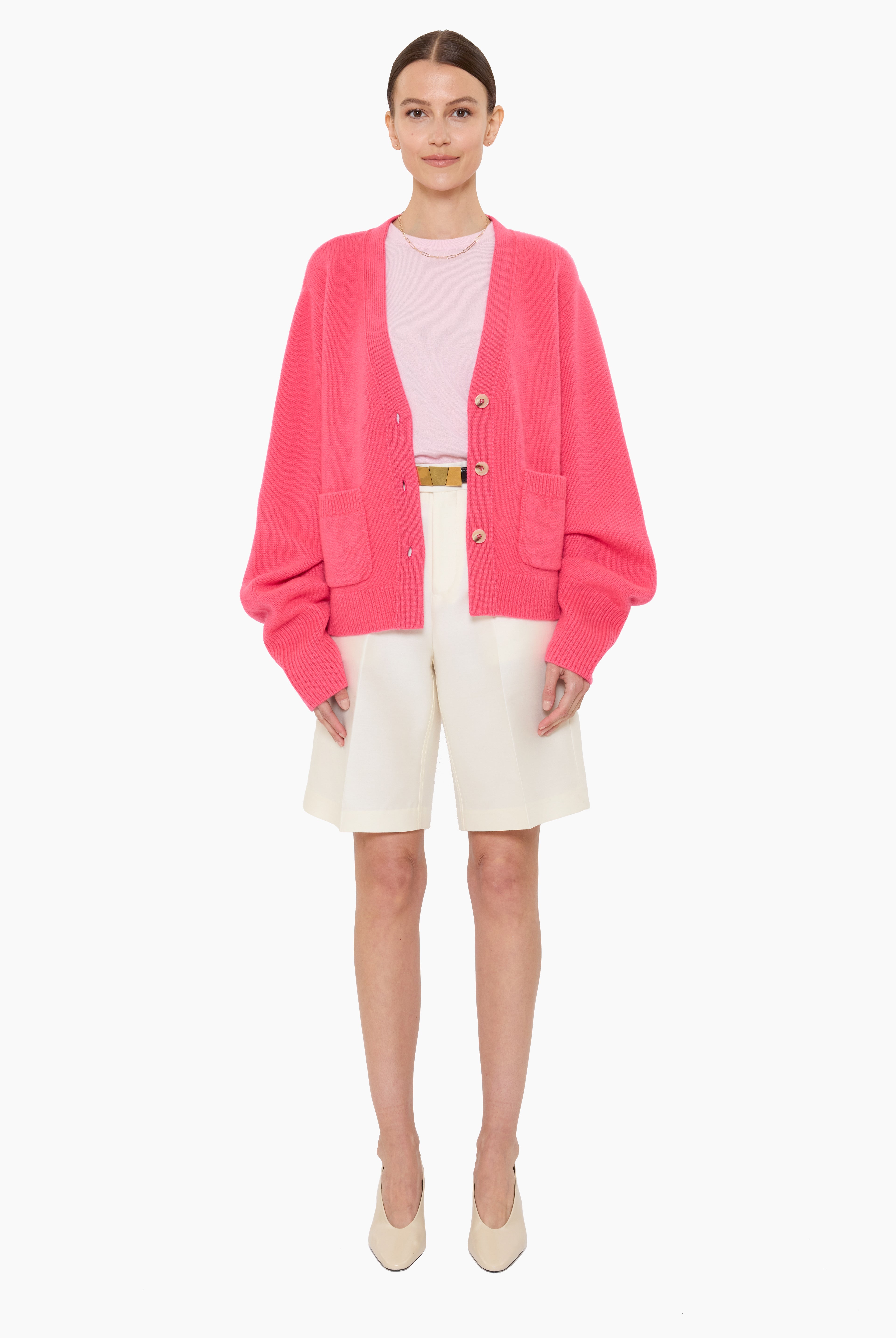 Janelle cashmere Cardigan - Watermelon