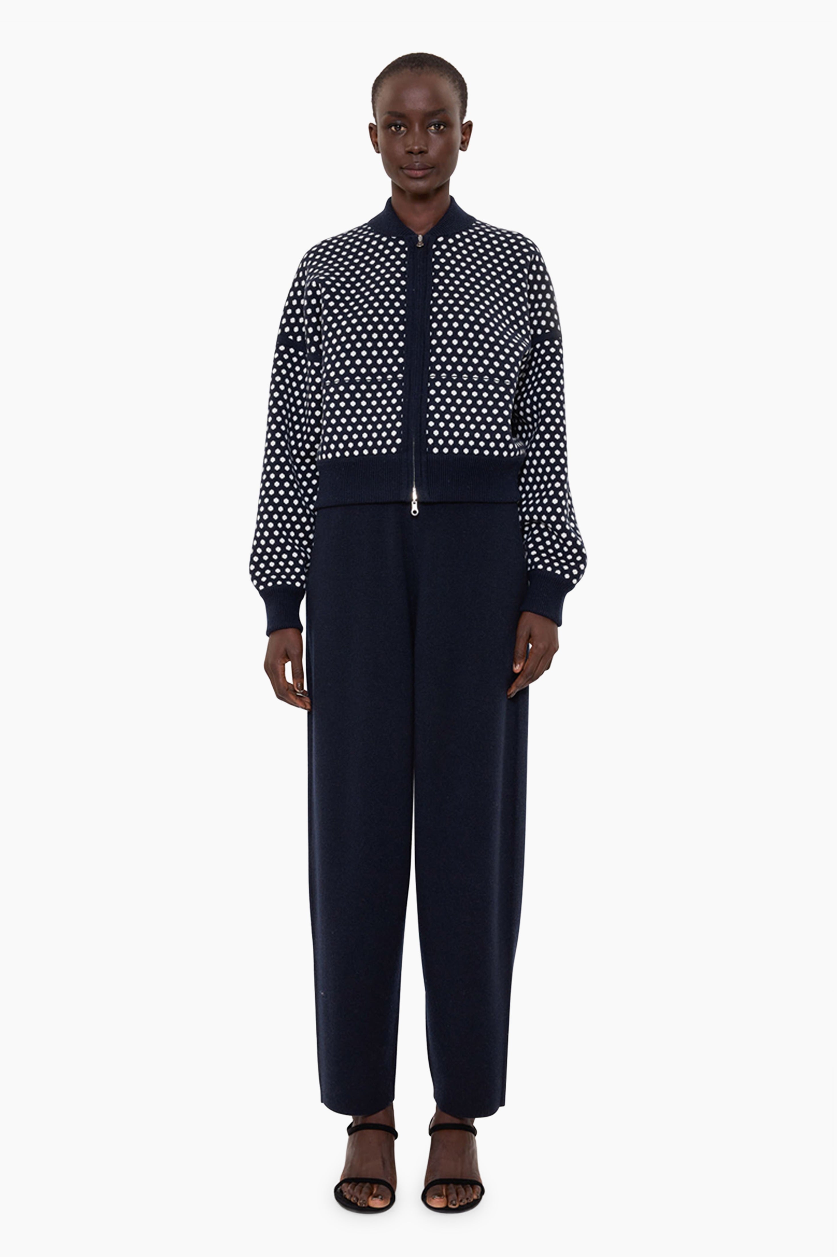 Jace cashmere Sweater - Navy – front view