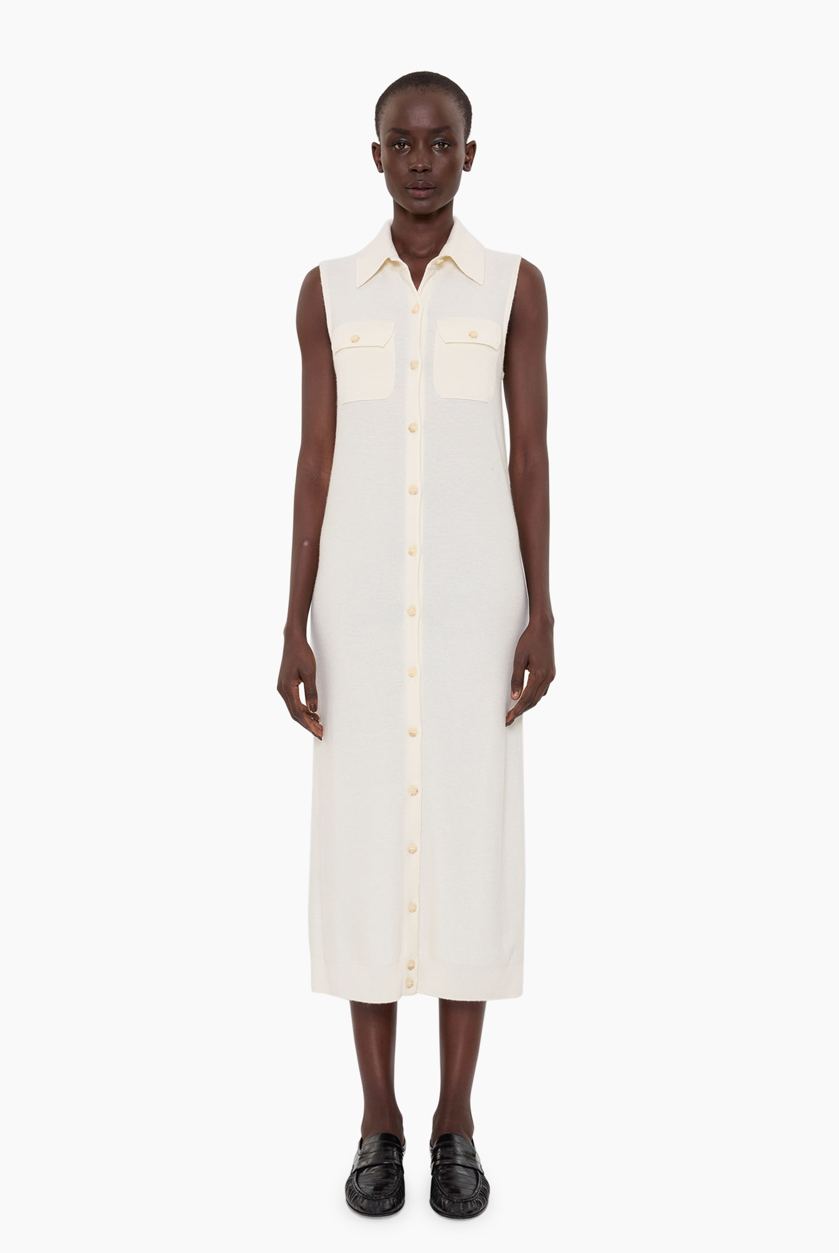 Oakley cashmere Dress - Ivory – front view