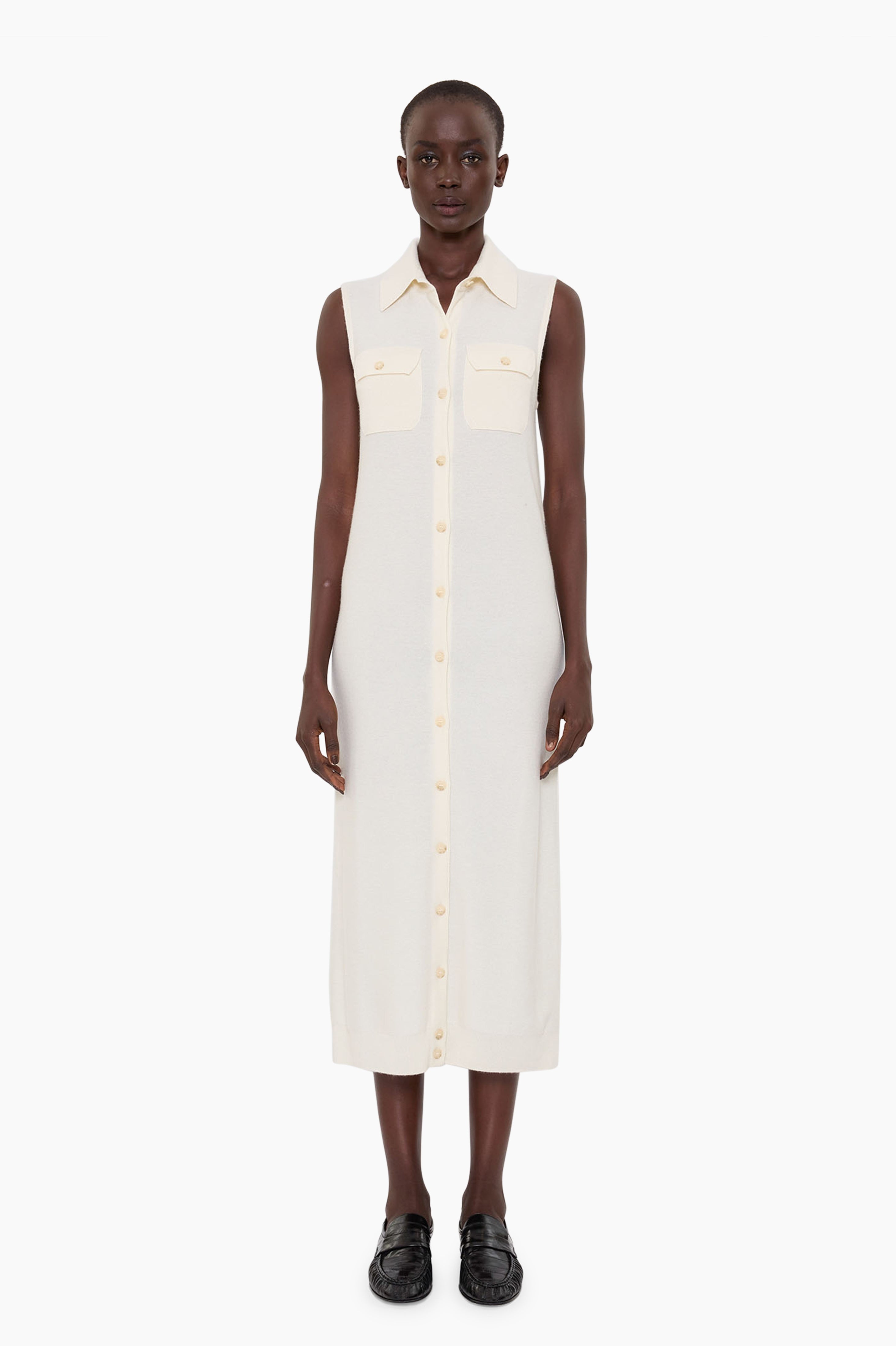 Oakley cashmere Dress - Ivory – front view