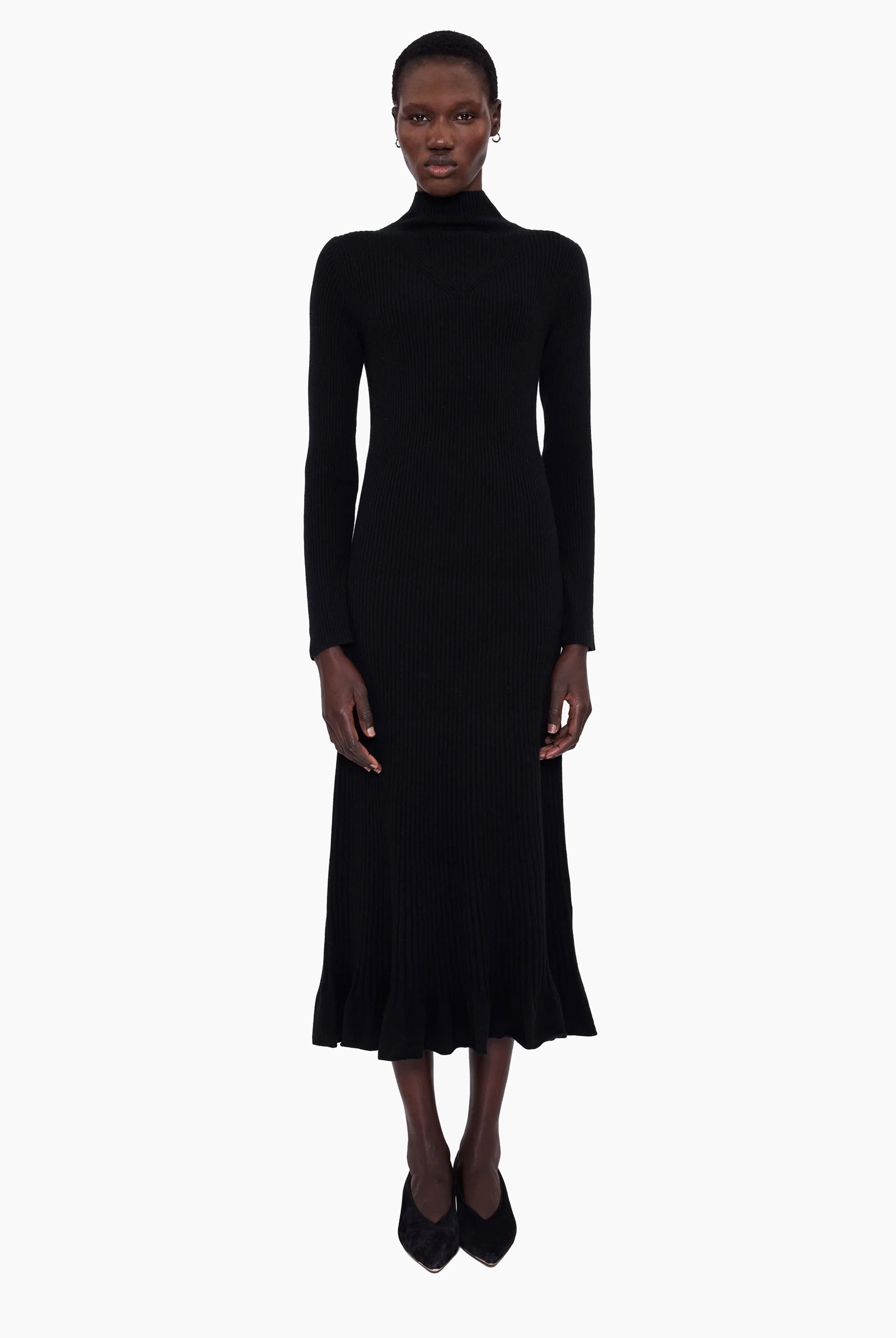 Southvale cashmere Dress - Black – side view