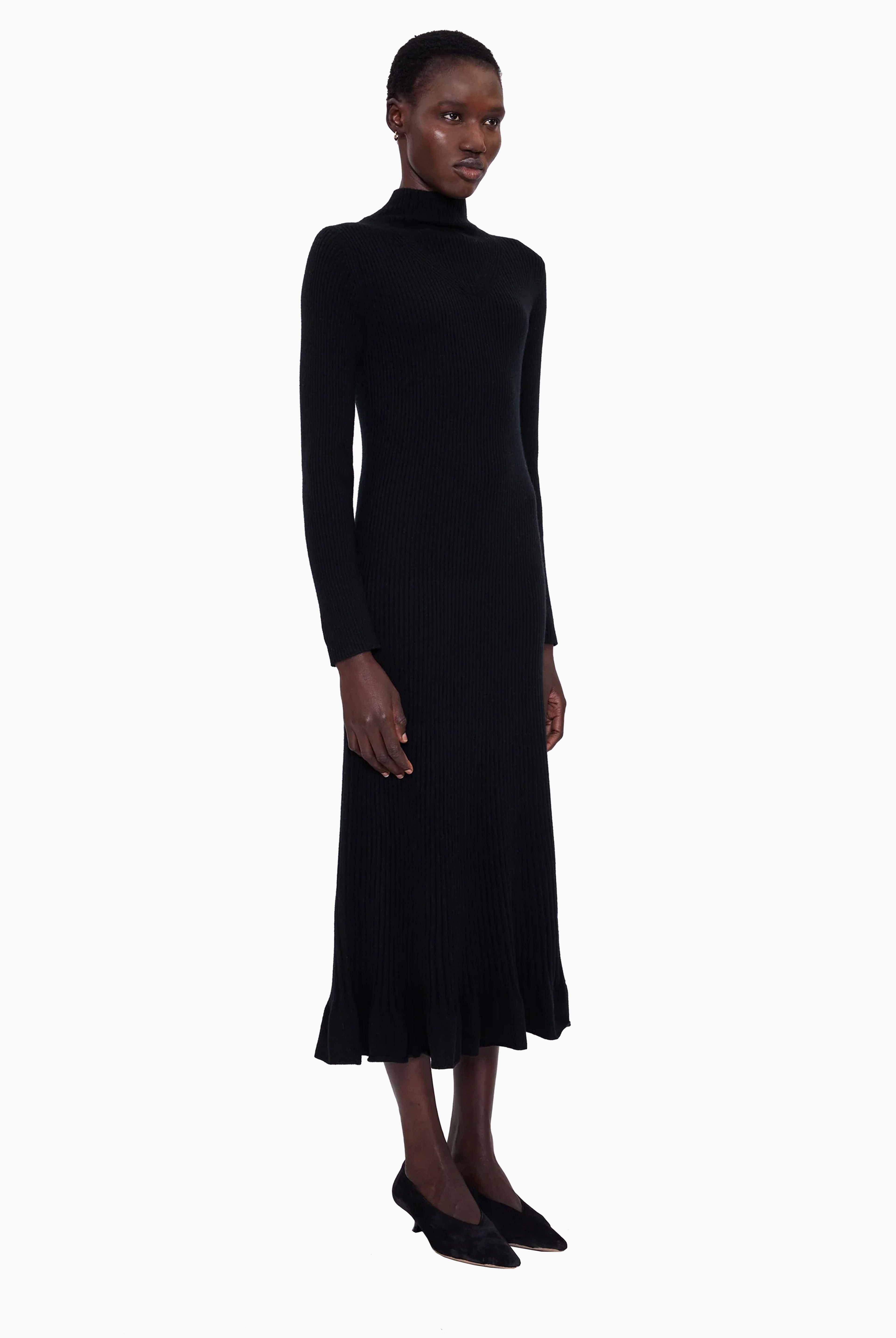 Southvale cashmere Dress - Black – side view