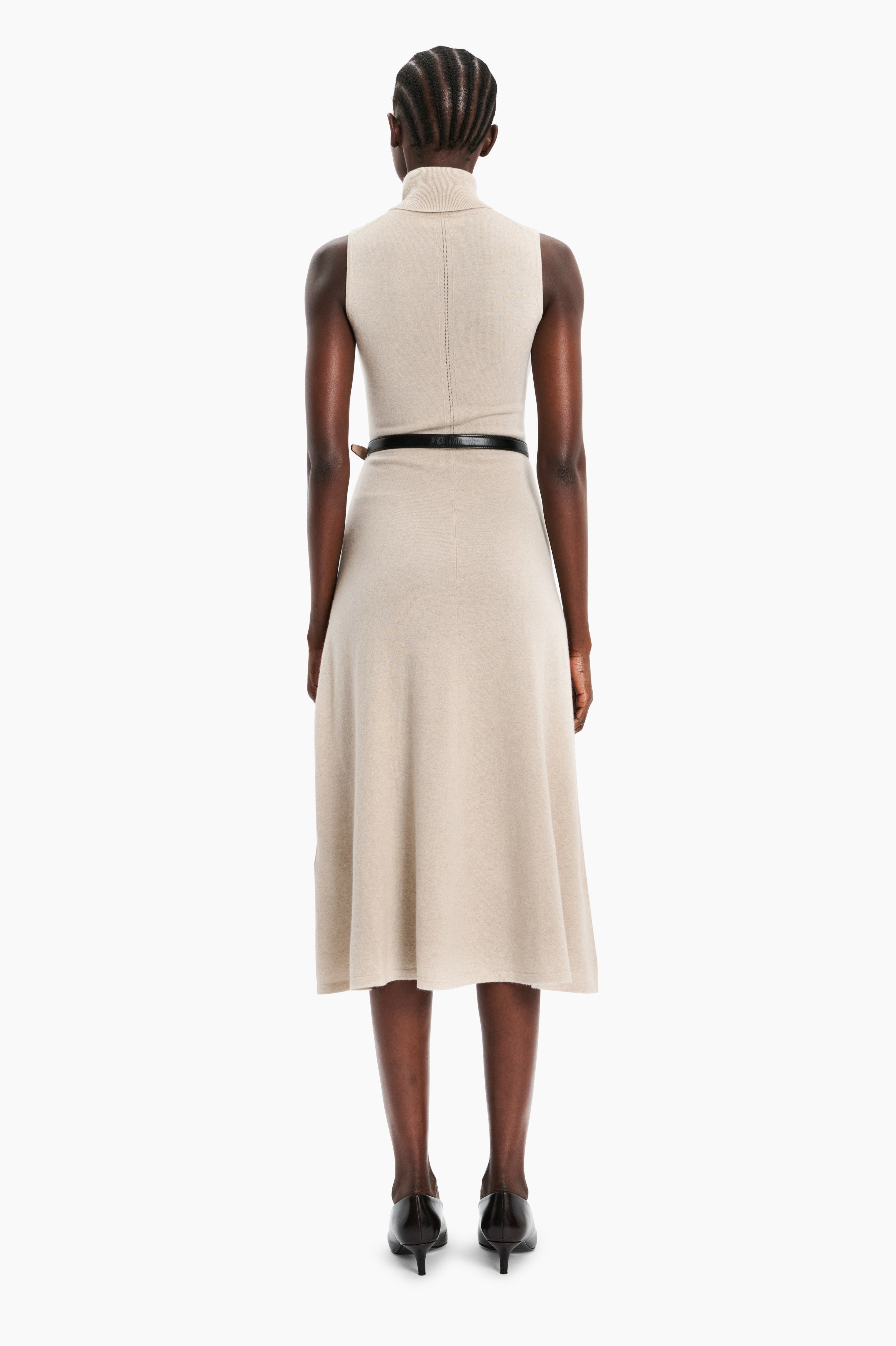 Naima cashmere Dress - Feather – back view