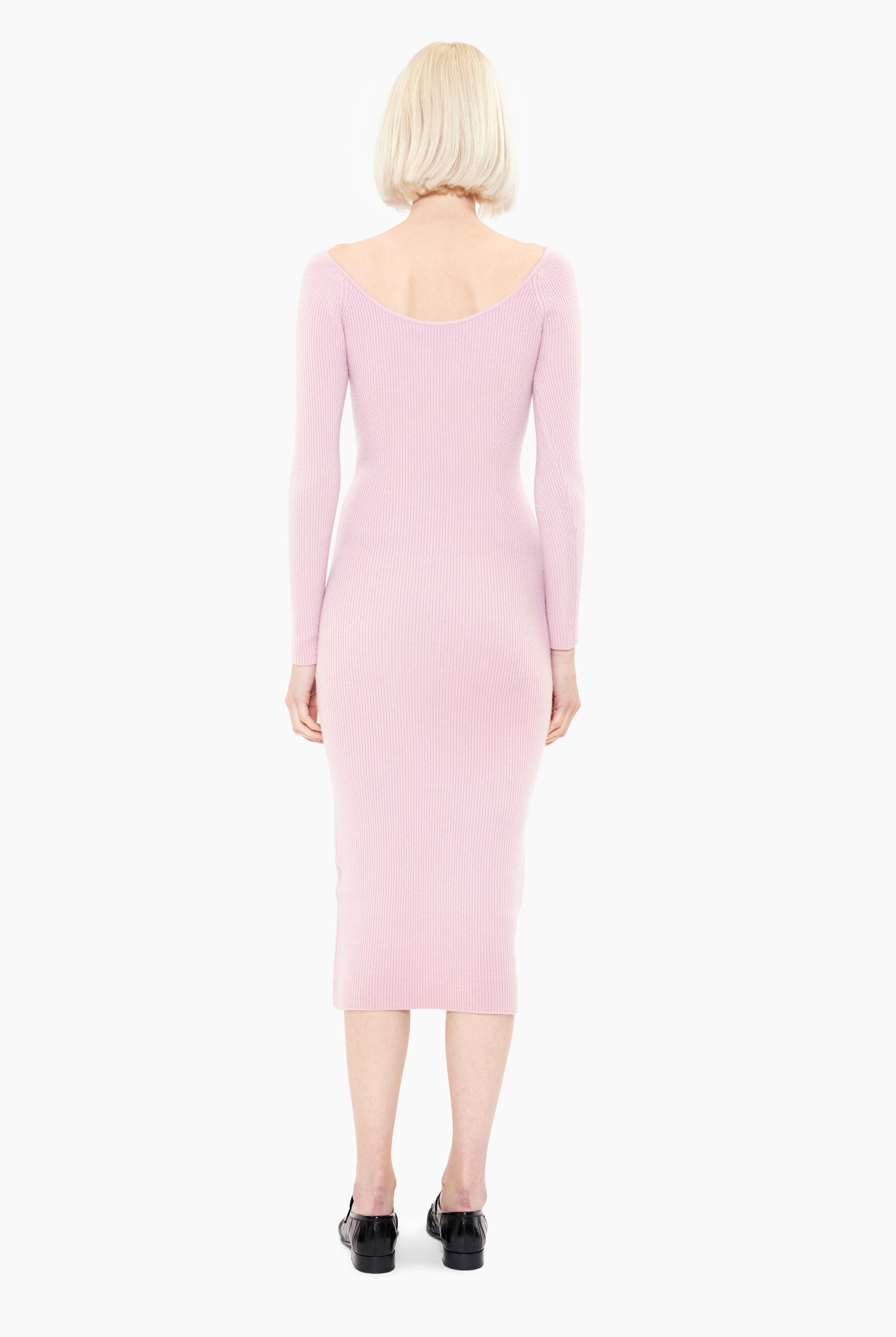 Bridgewater cashmere Dress - Ballet Slipper – back view