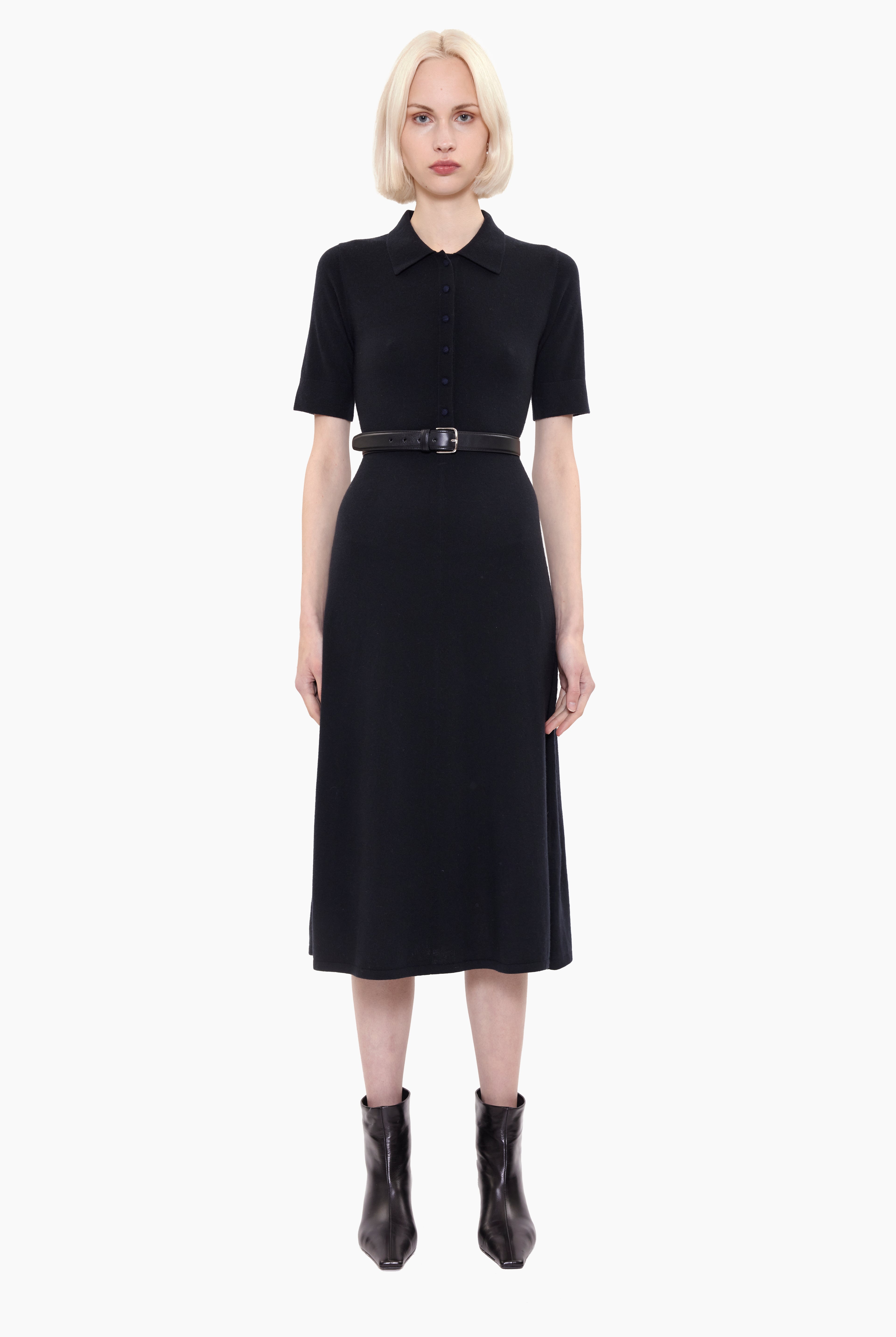 Paris cashmere Dress - Black – front view