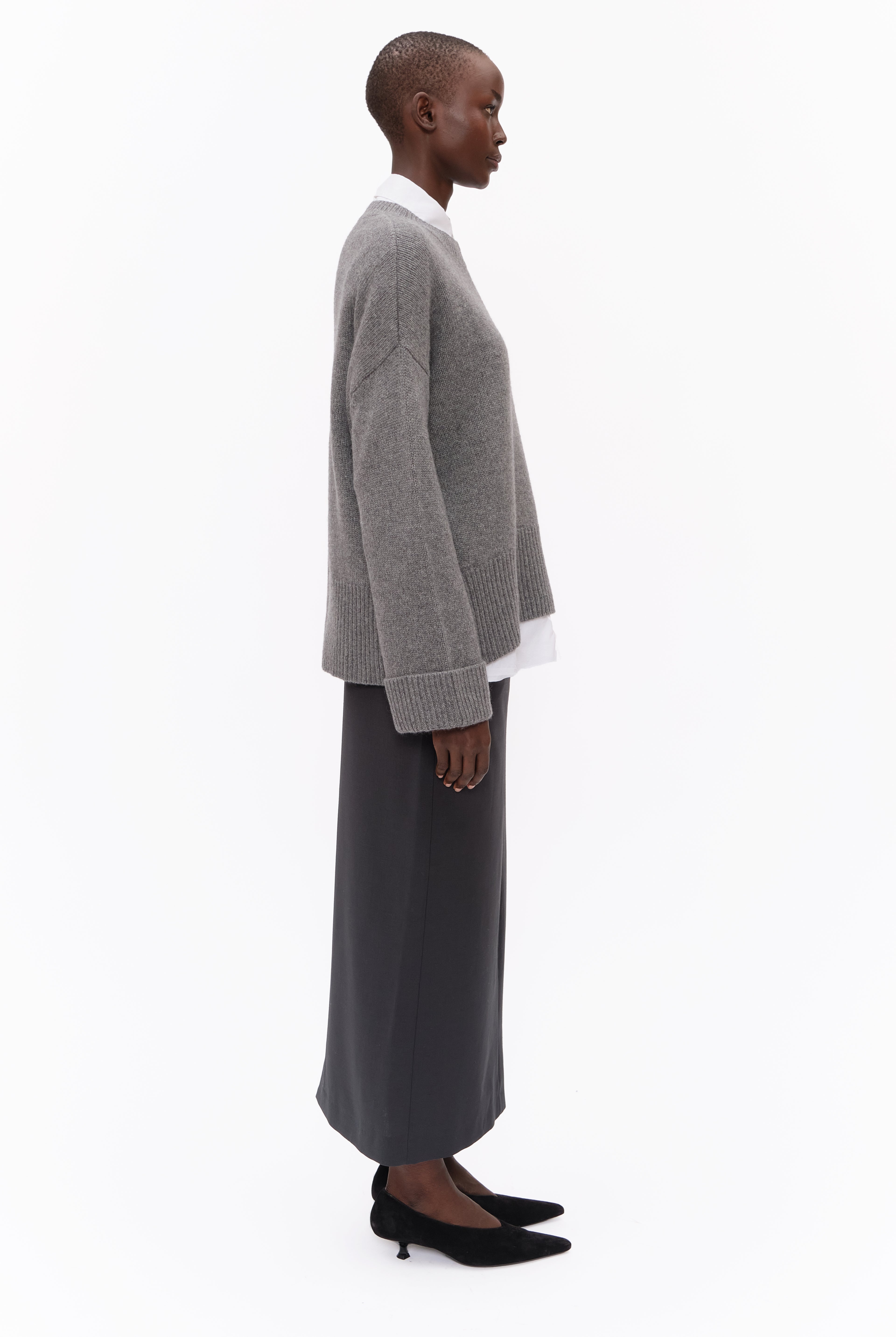 Knightsbridge cashmere Sweater - Granite Marl