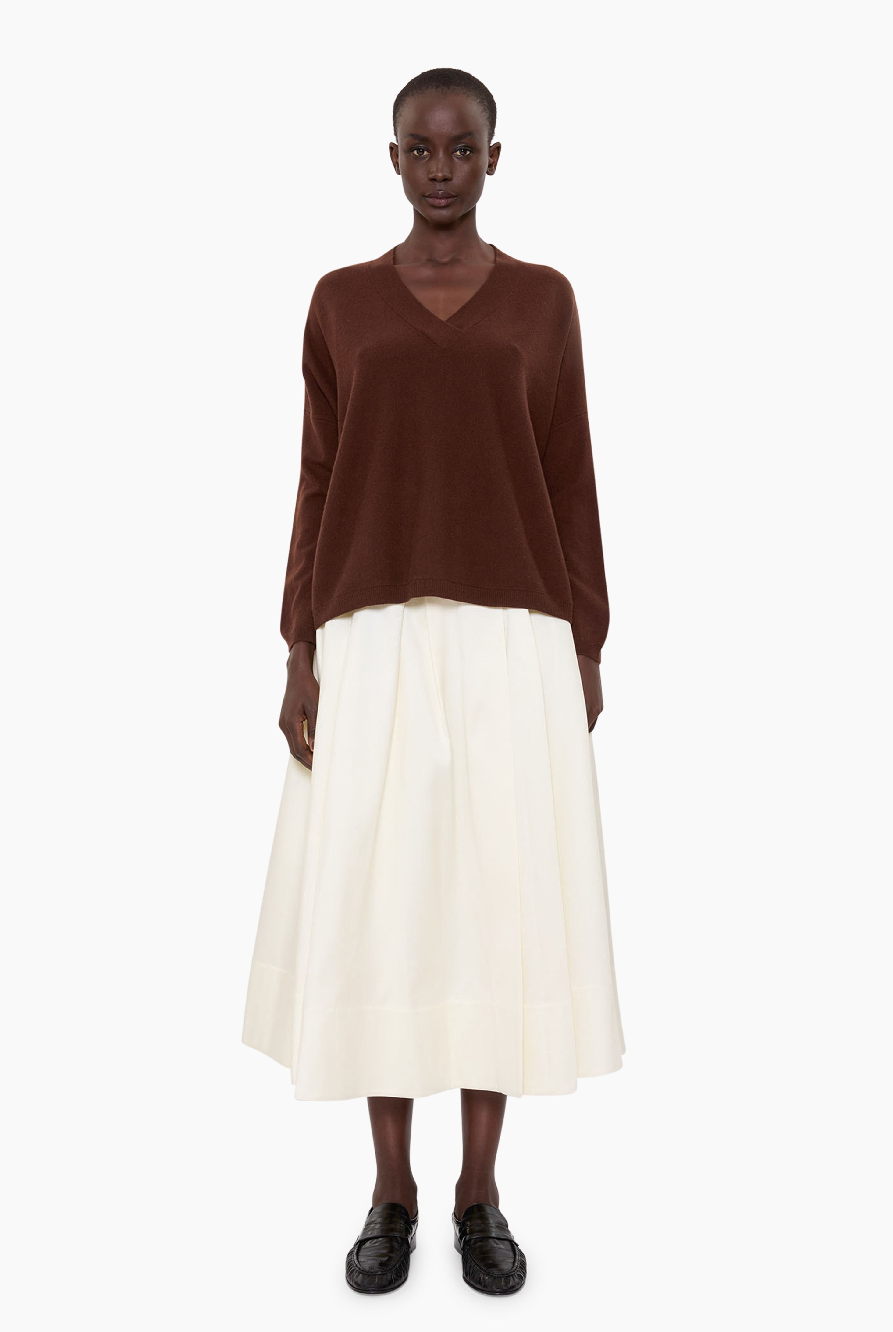Bailey cashmere Sweater - Chocolate Brown – front view