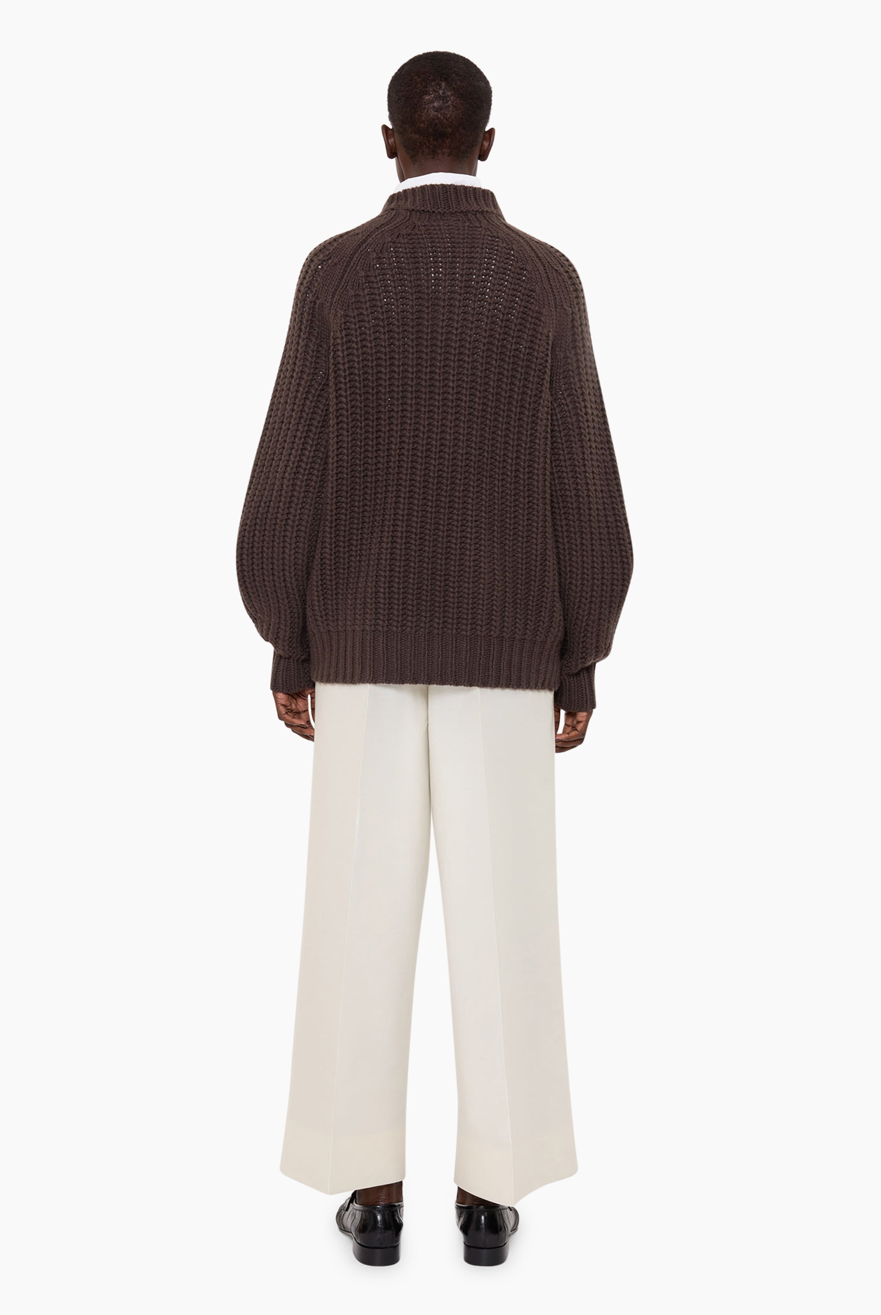 Budapest cashmere Sweater - Ebony – back view