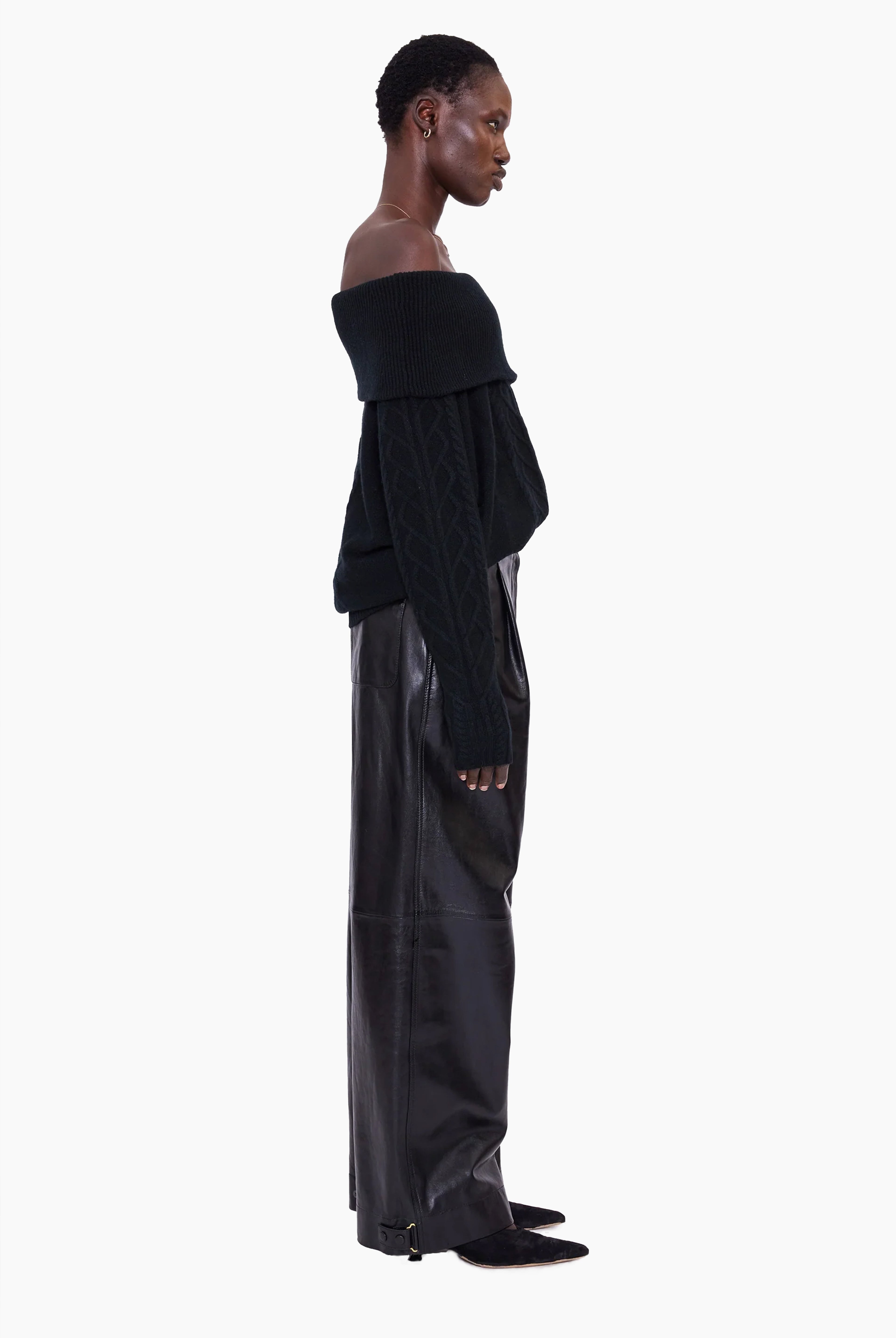 Wimbledon cashmere Sweater - Black – side view