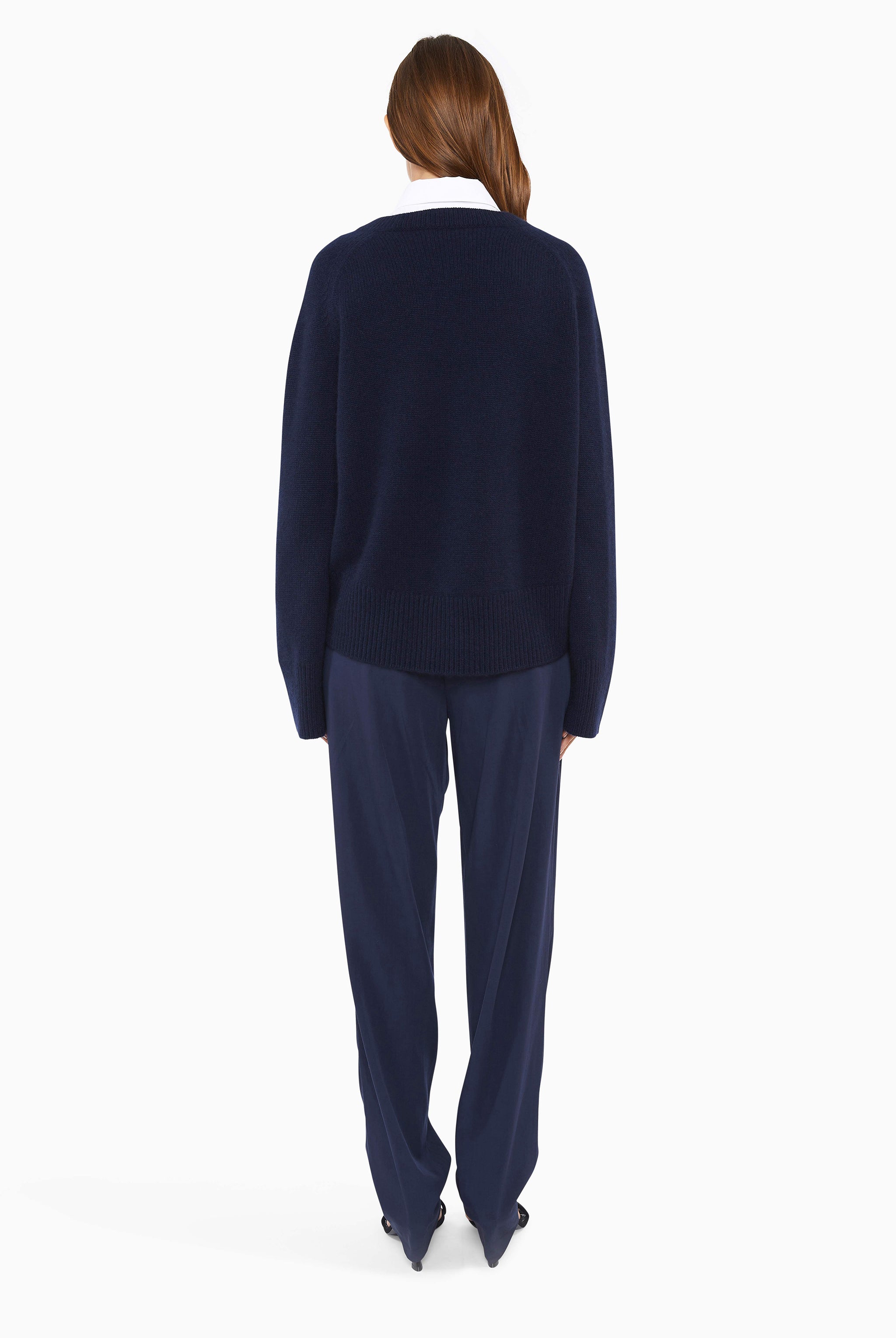 Anglesey cashmere Sweater - Navy – back view