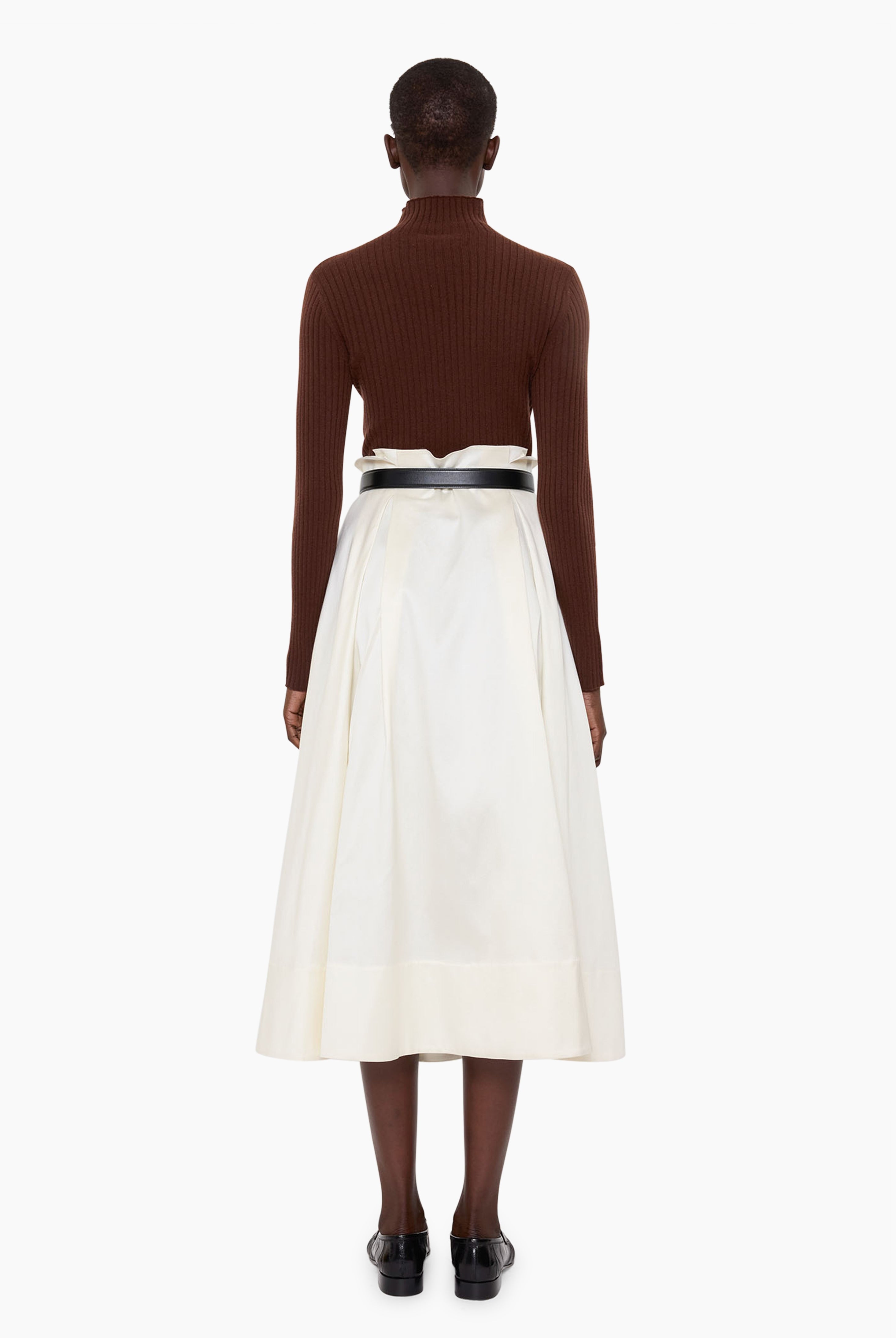 Ariana cashmere Sweater - Chocolate Brown – back view