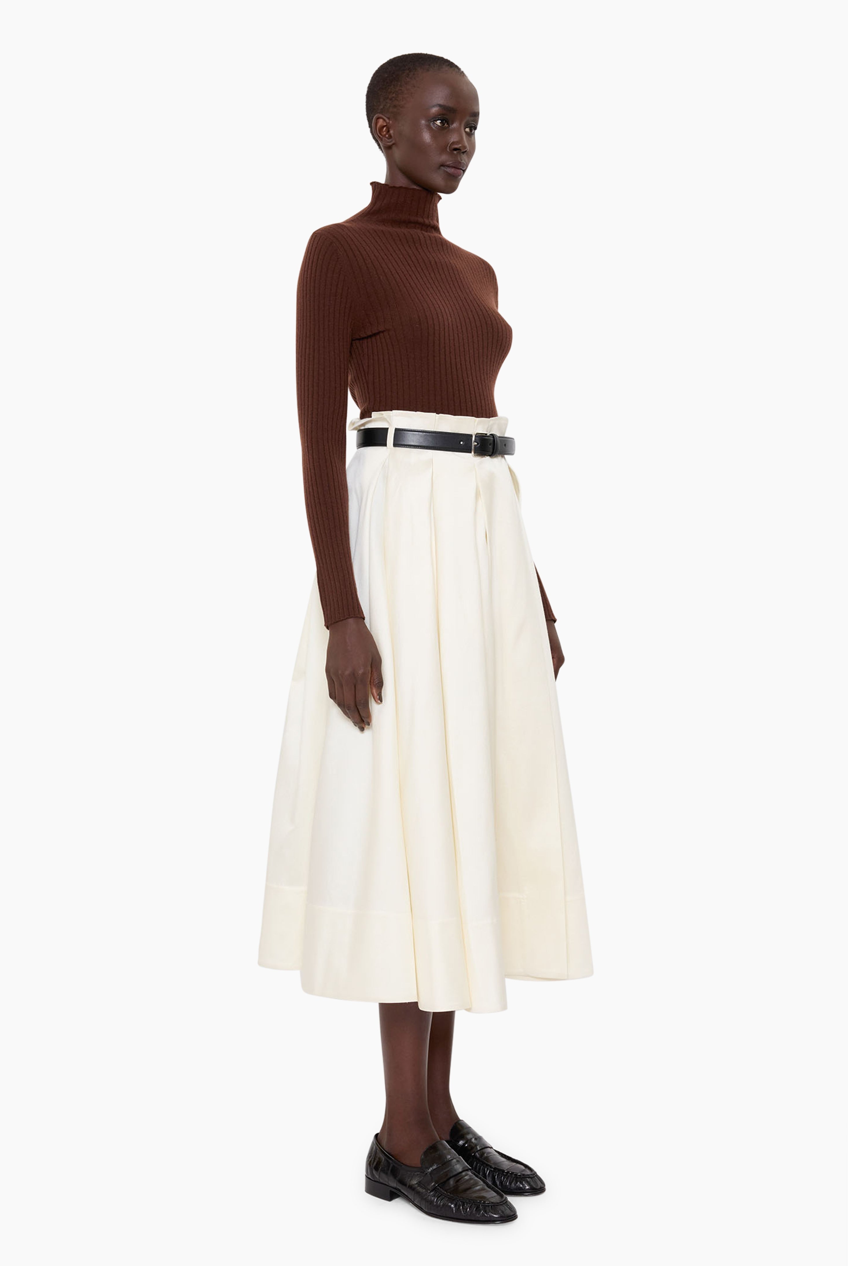 Ariana cashmere Sweater - Chocolate Brown – side view