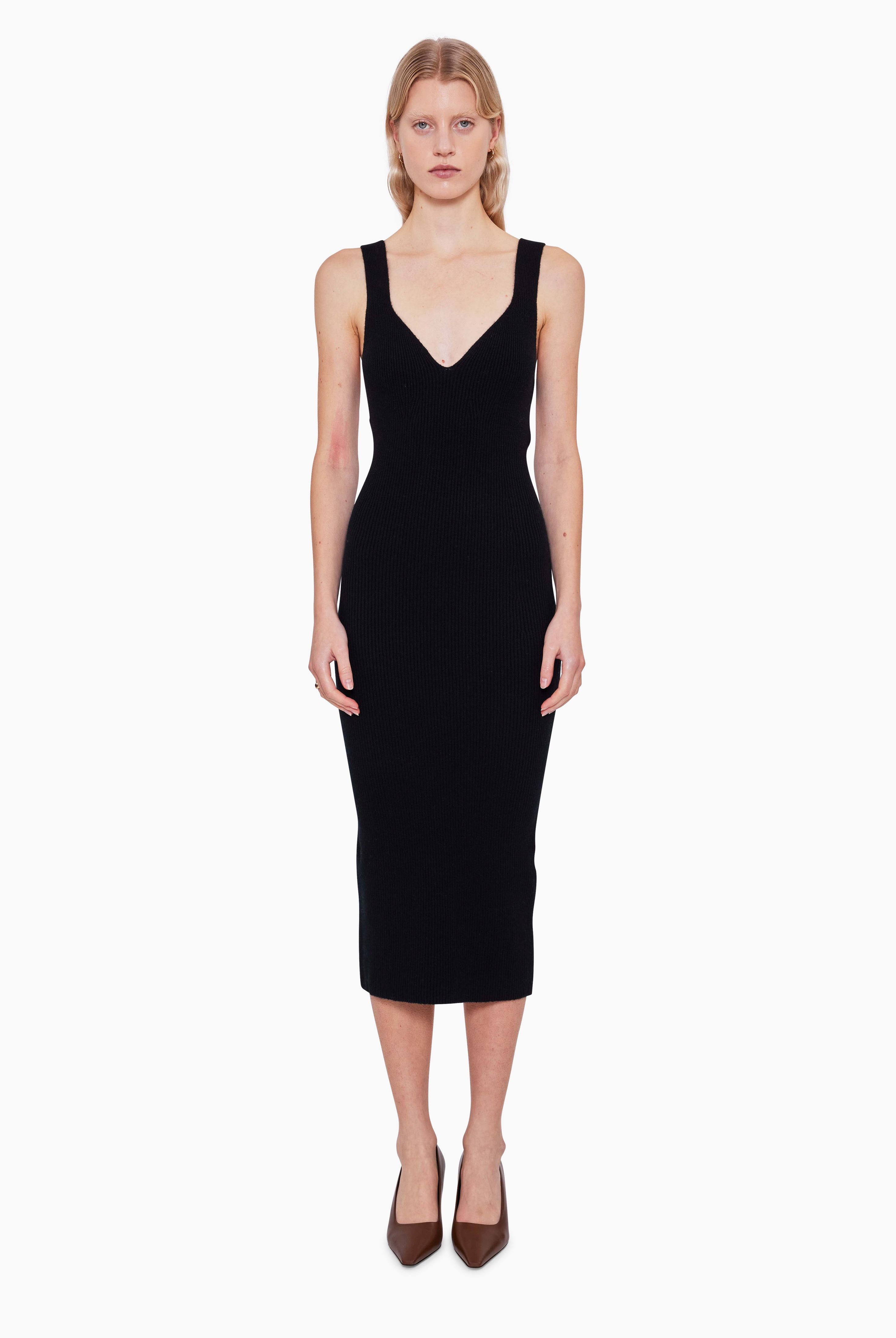Liberty cashmere Dress - Black – front view